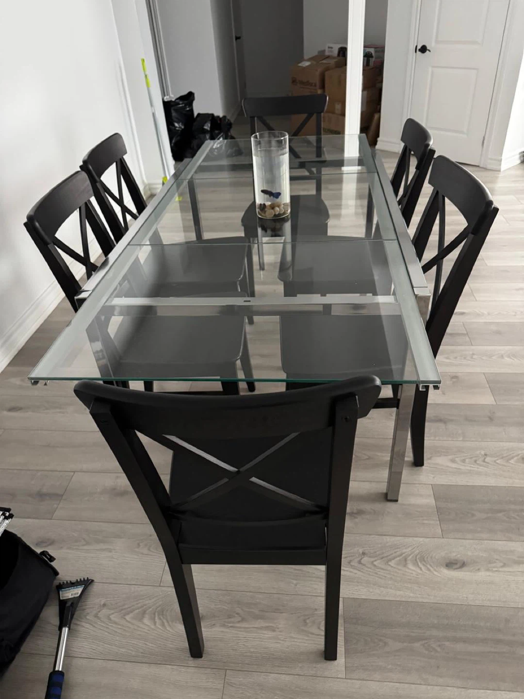 Set of 6 Black Ikea Dining Chairs