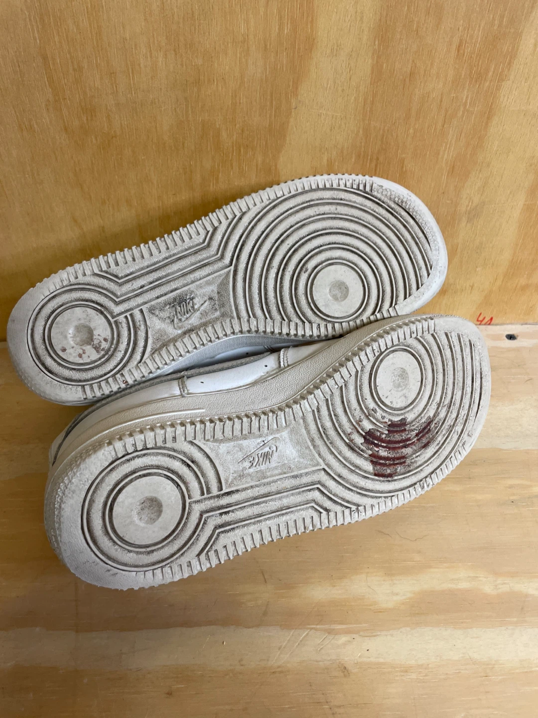 6:5 Youth Nike Air Force 1 White Leather Sneakers - photo 4