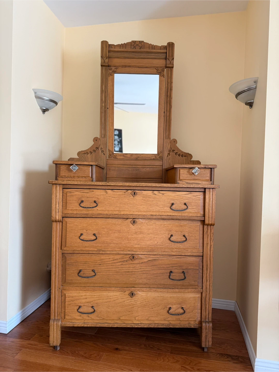 Oak Dresser with Mirror