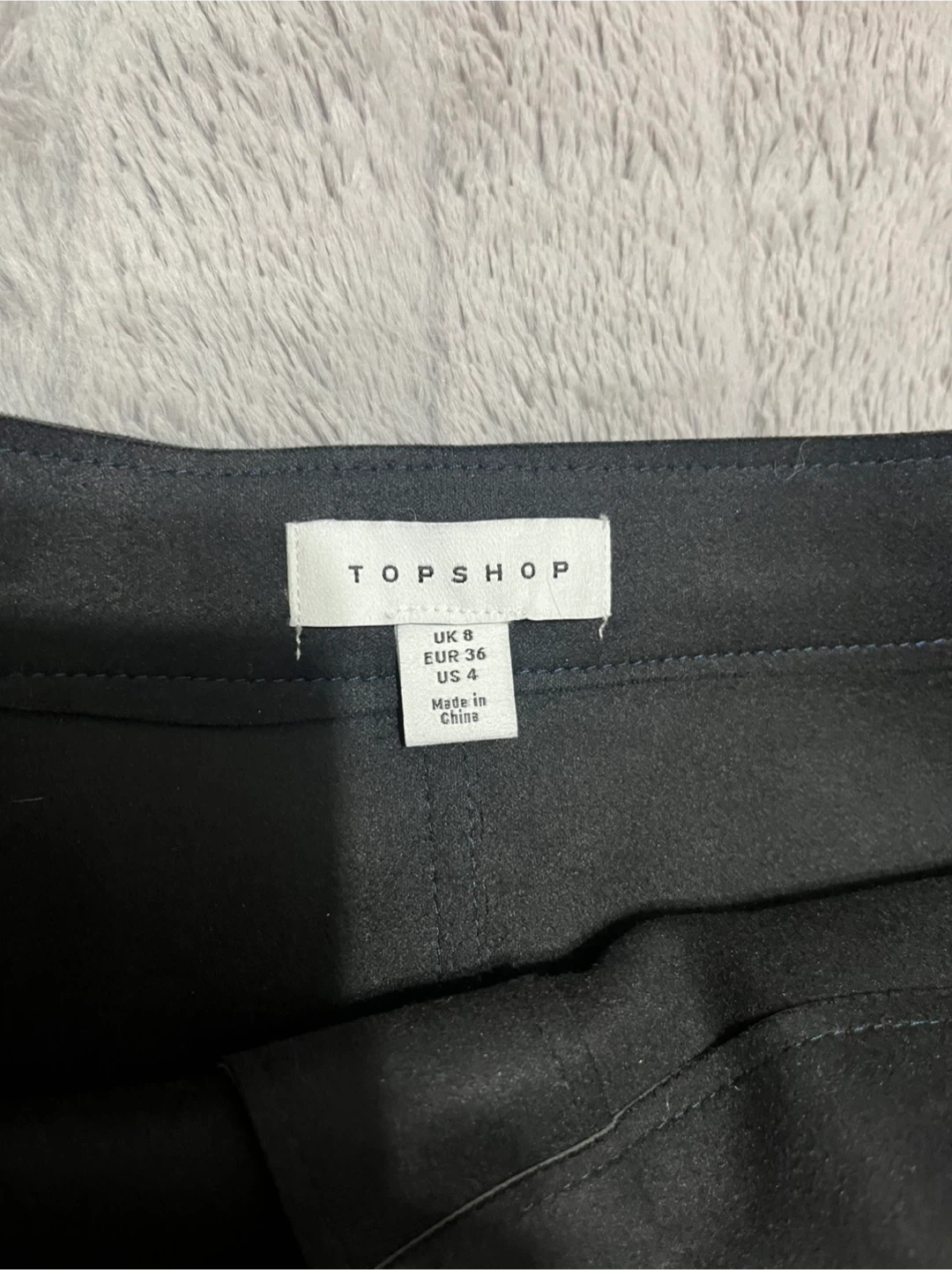 TOPSHOP Blue Faux Leather A-Line Skirt - UK 8 / US 4 - photo 4