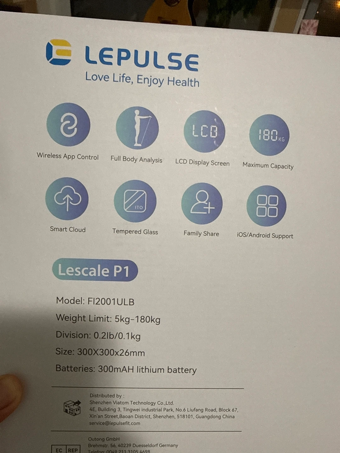 Smart Body Fat Scale LEpulse - photo 5