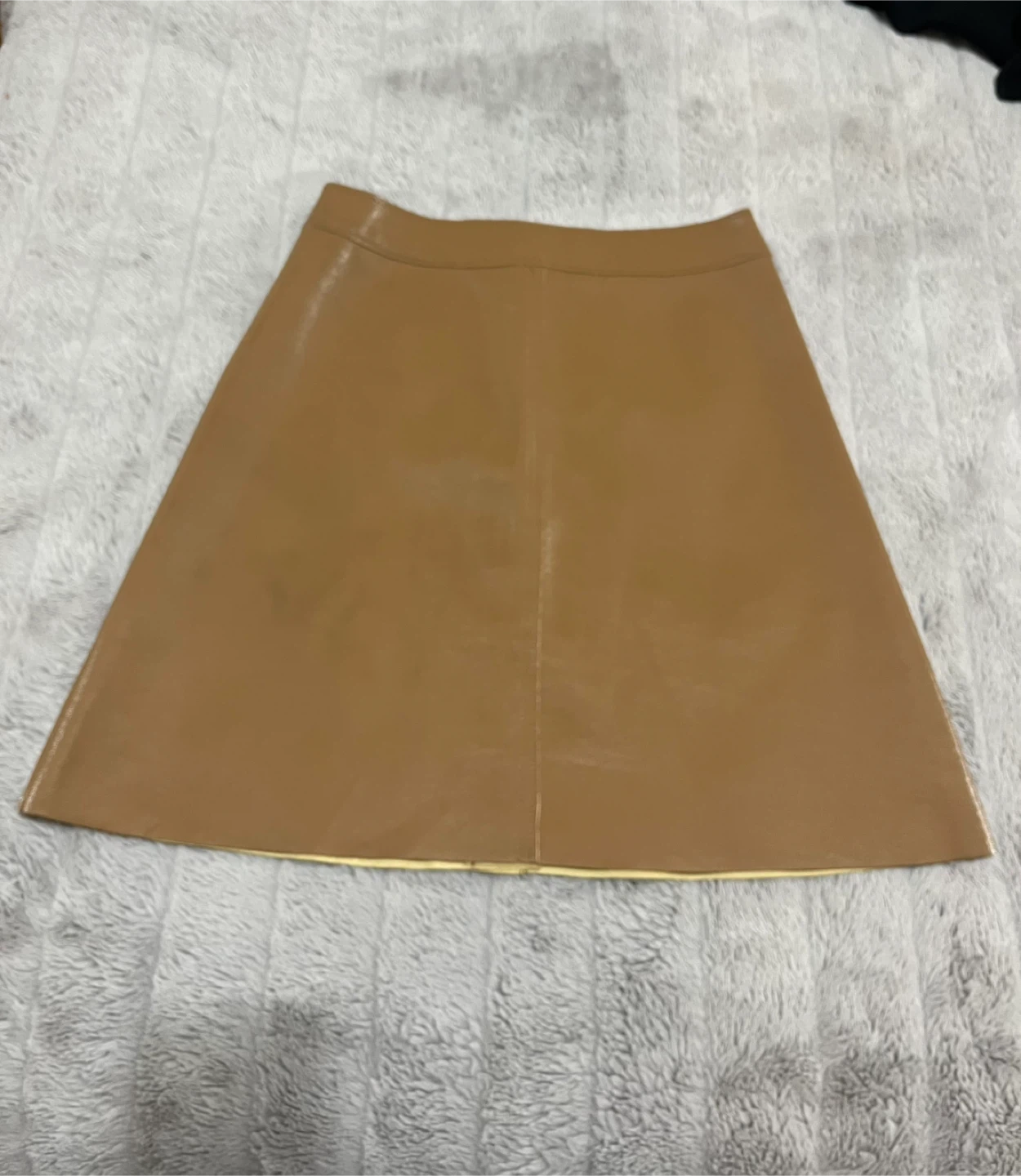 TOPSHOP Brown Faux Leather A-Line Skirt Size US 2 - photo 3