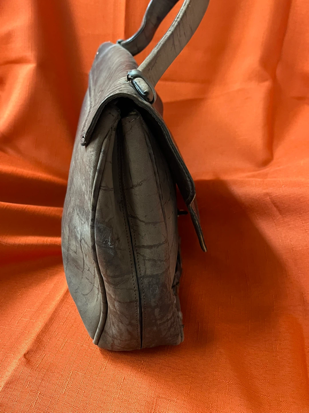 Vintage Brown Leather Shoulder Bag - photo 3