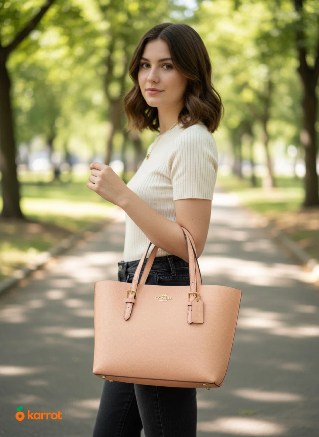 Coach Mollie Tote Bag - Faded Blush - photo 3