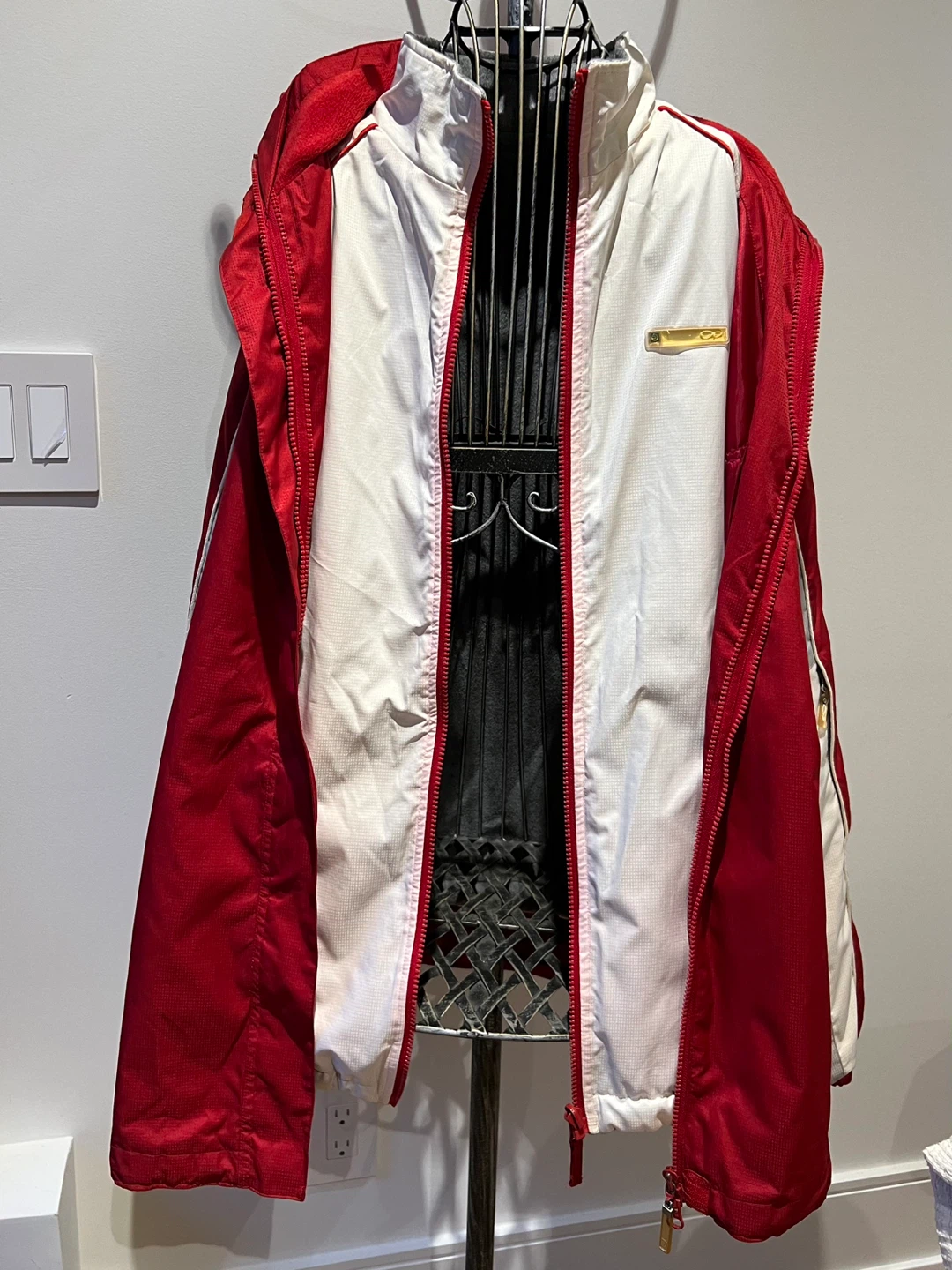 OP Ocean Pacific Vintage Parka - Red, White and Grey - photo 5