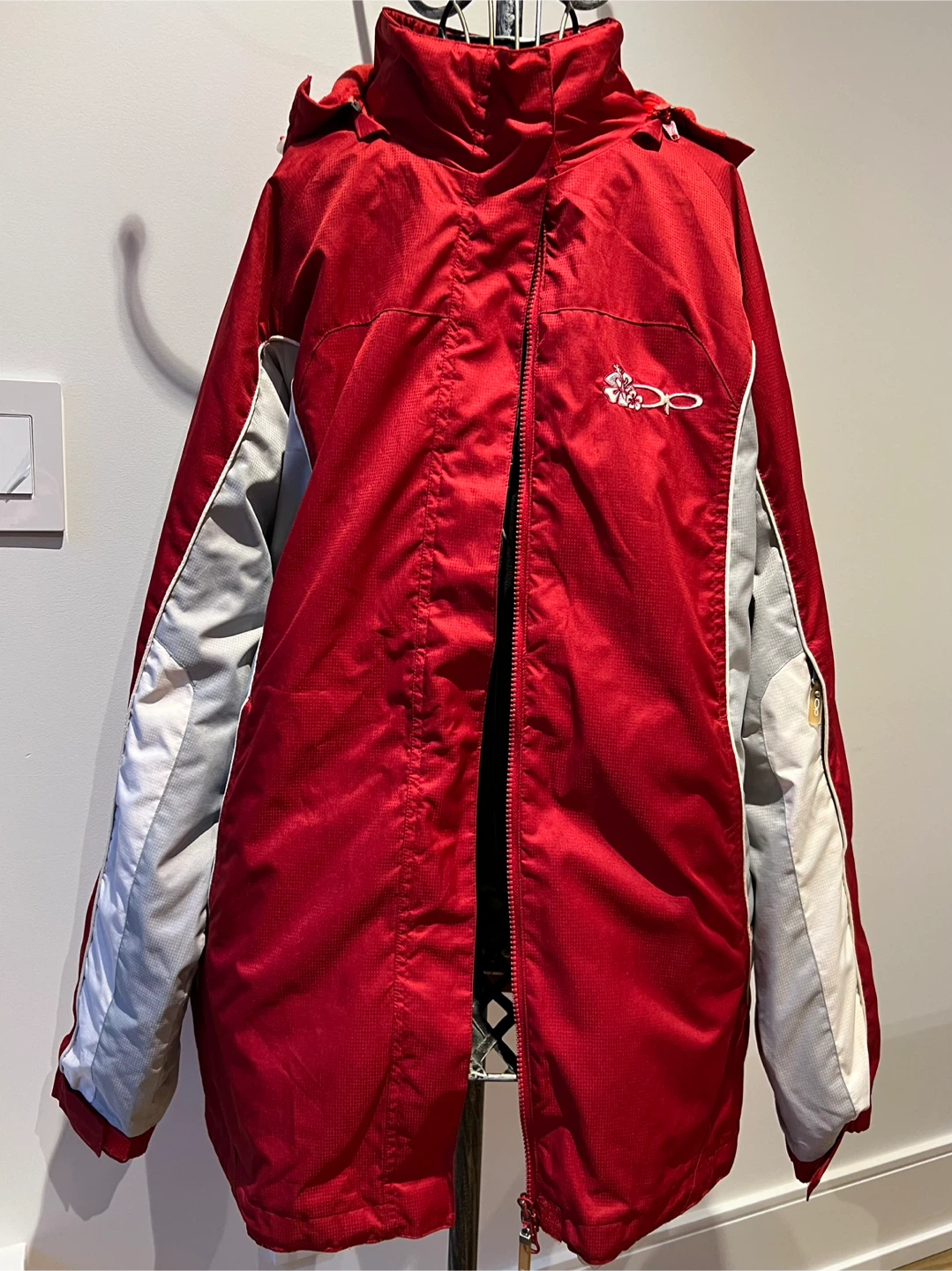 OP Ocean Pacific Vintage Parka - Red, White and Grey