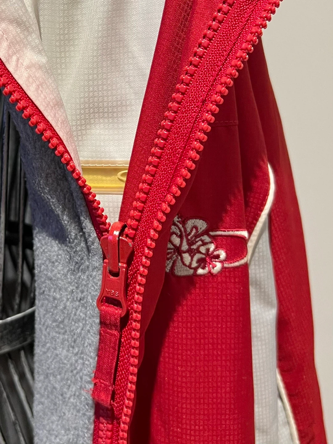 OP Ocean Pacific Vintage Parka - Red, White and Grey - photo 4