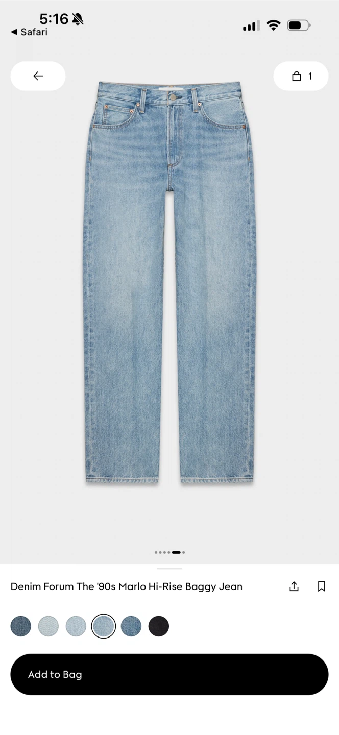 Denim Forum The '90s Marlo Hi-Rise Baggy Jean - photo 3