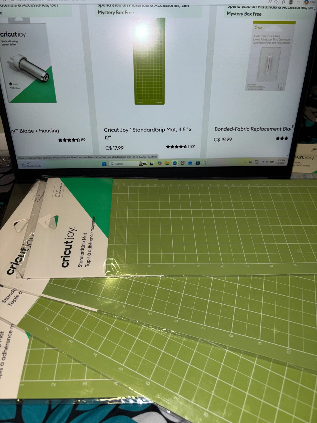 Cricut Joy StandardGrip Cutting Mat 4.5" x 12"