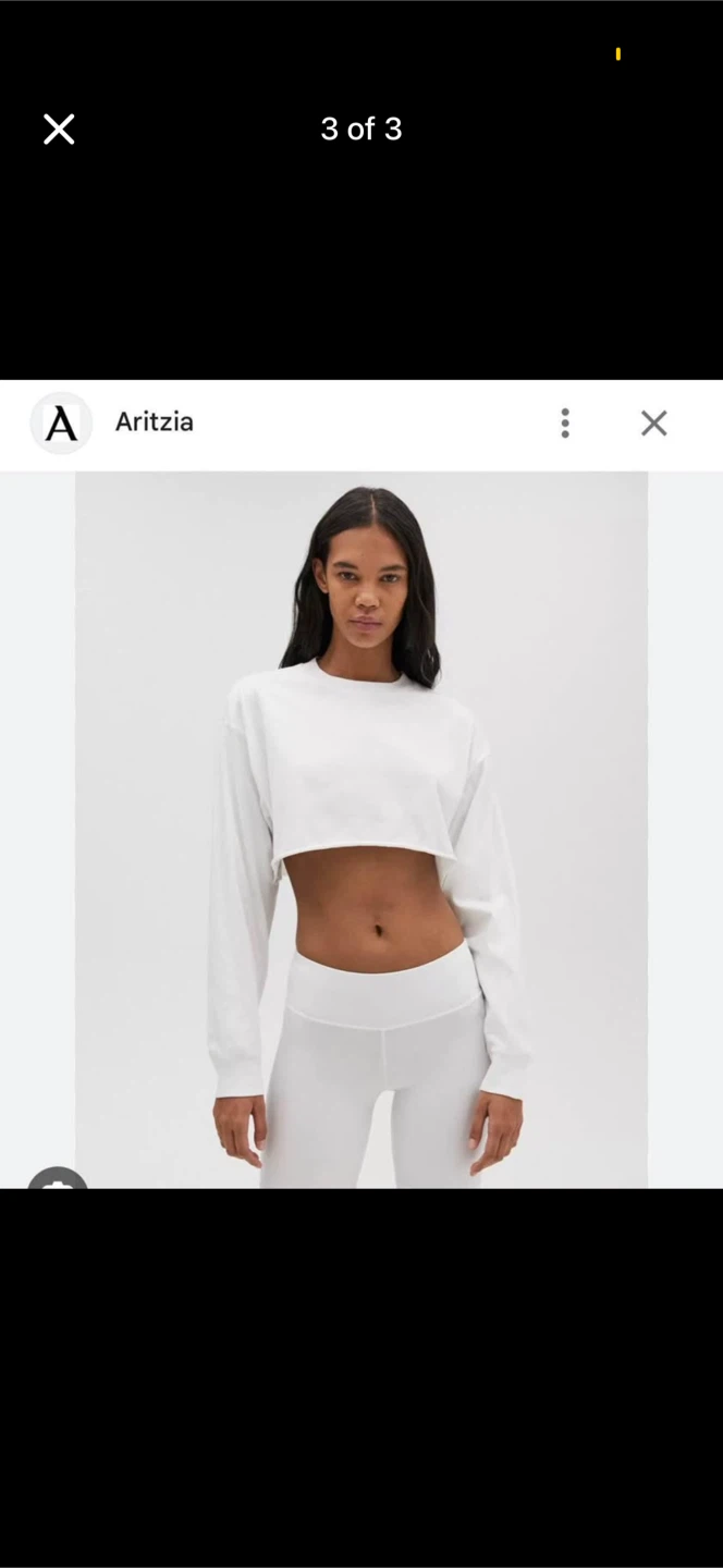 Aritzia Tna Cropped Long Sleeve Sweatshirt