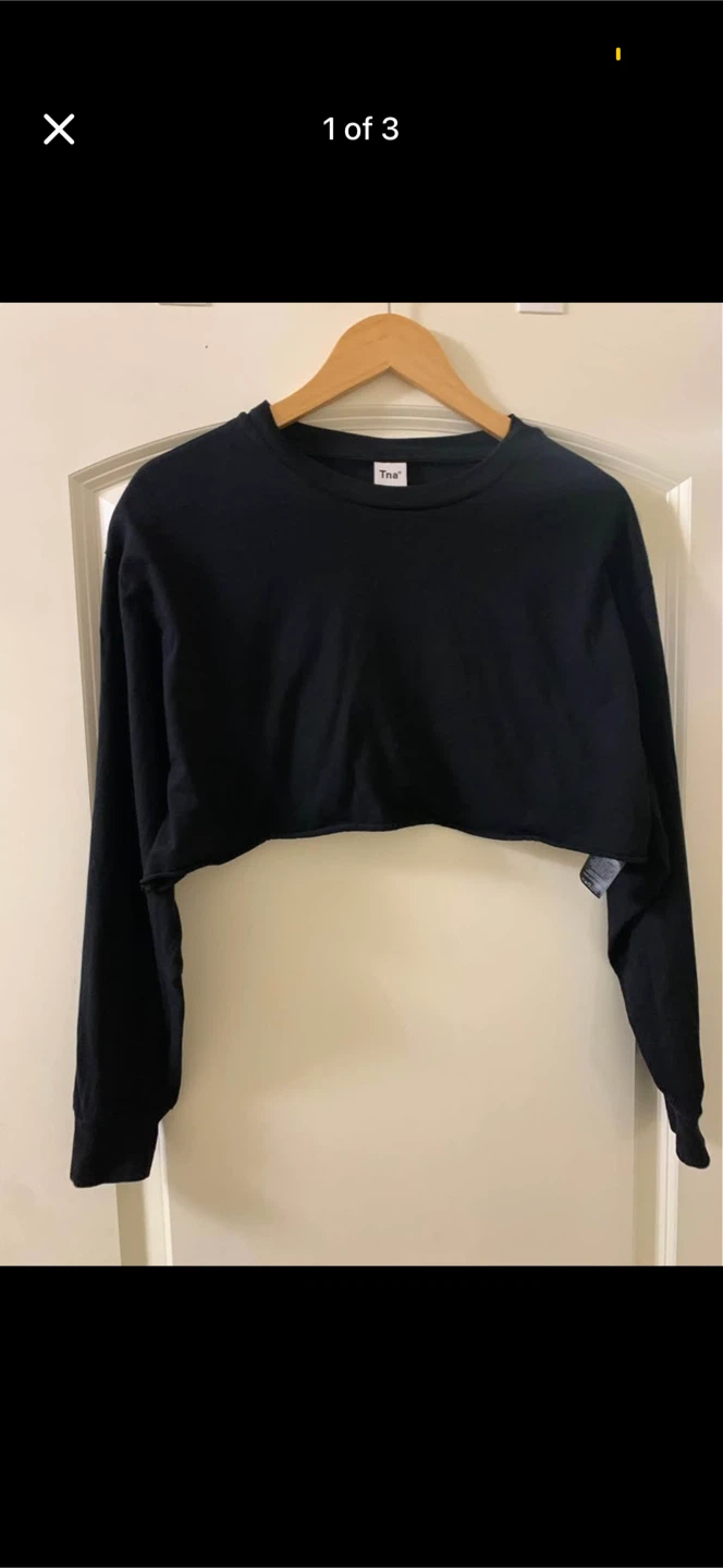 Aritzia Tna Cropped Long Sleeve Sweatshirt - photo 3