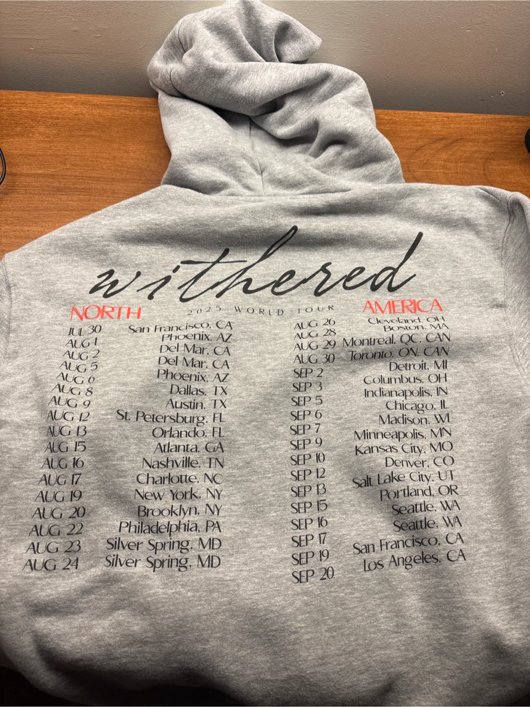 Withered 2025 World Tour Hoodie - photo 2
