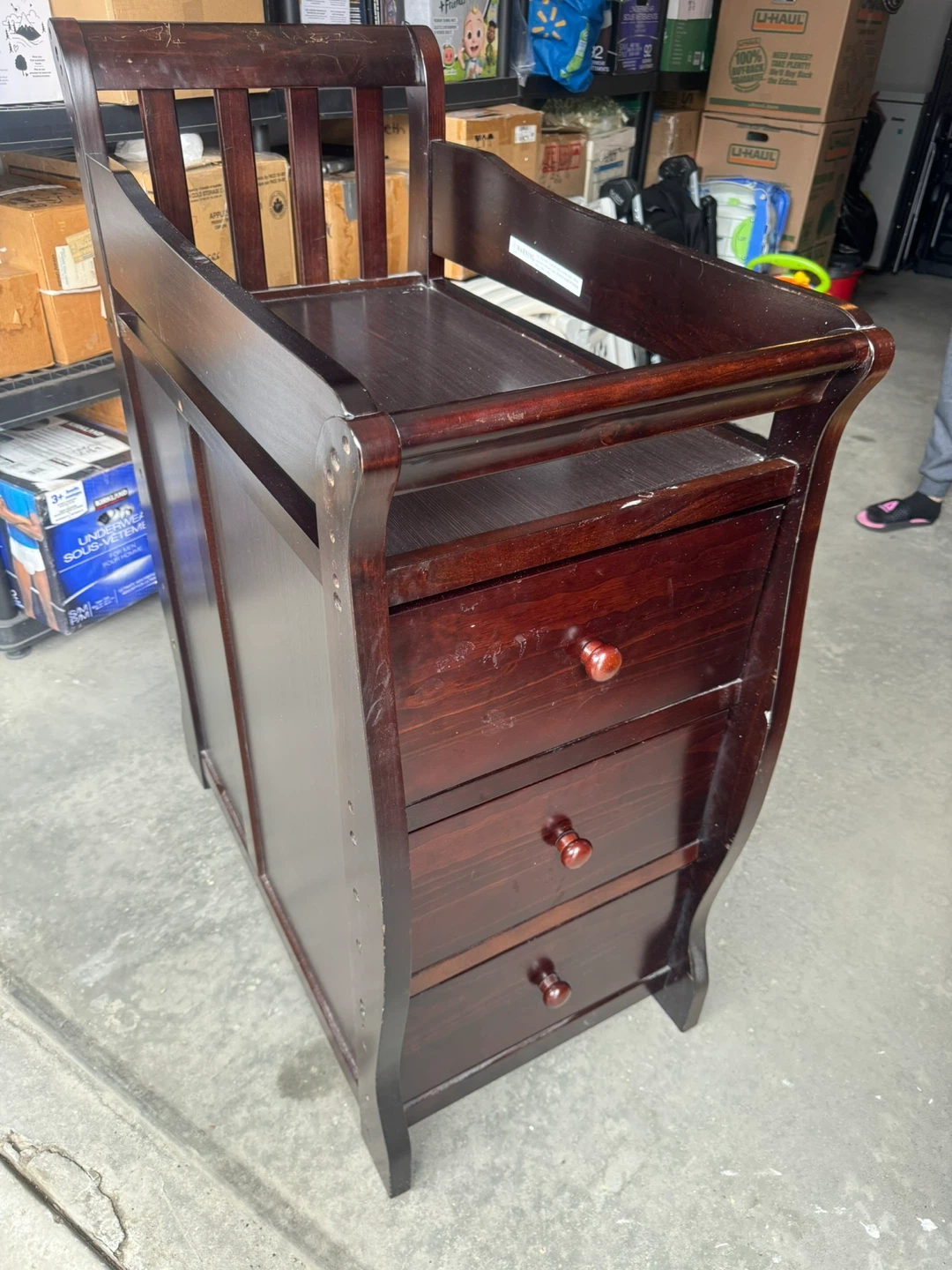 Wooden Changing Table with Drawers - photo 2
