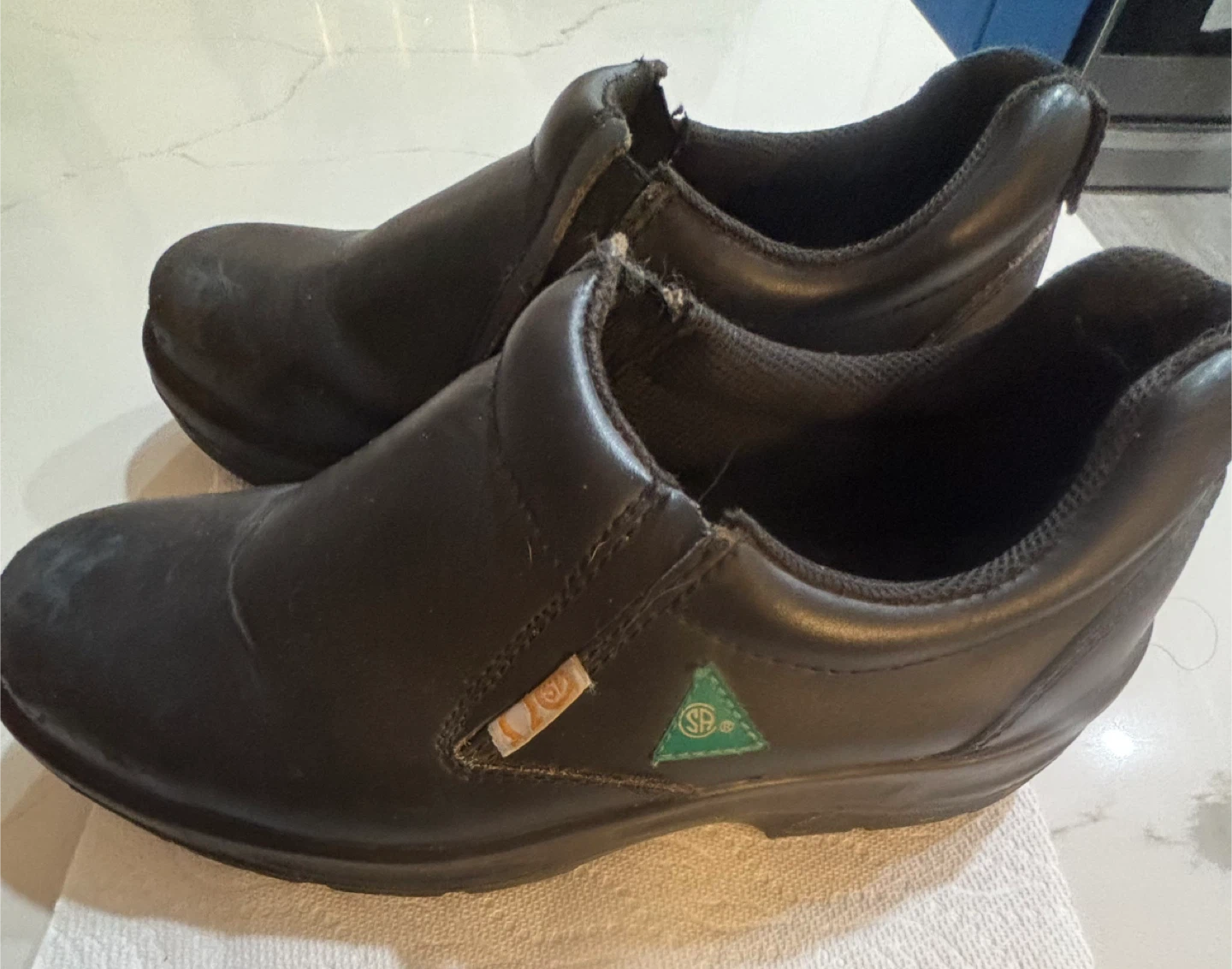 Men’s CSA Steel Toe Slip-On Work Shoes Size 9