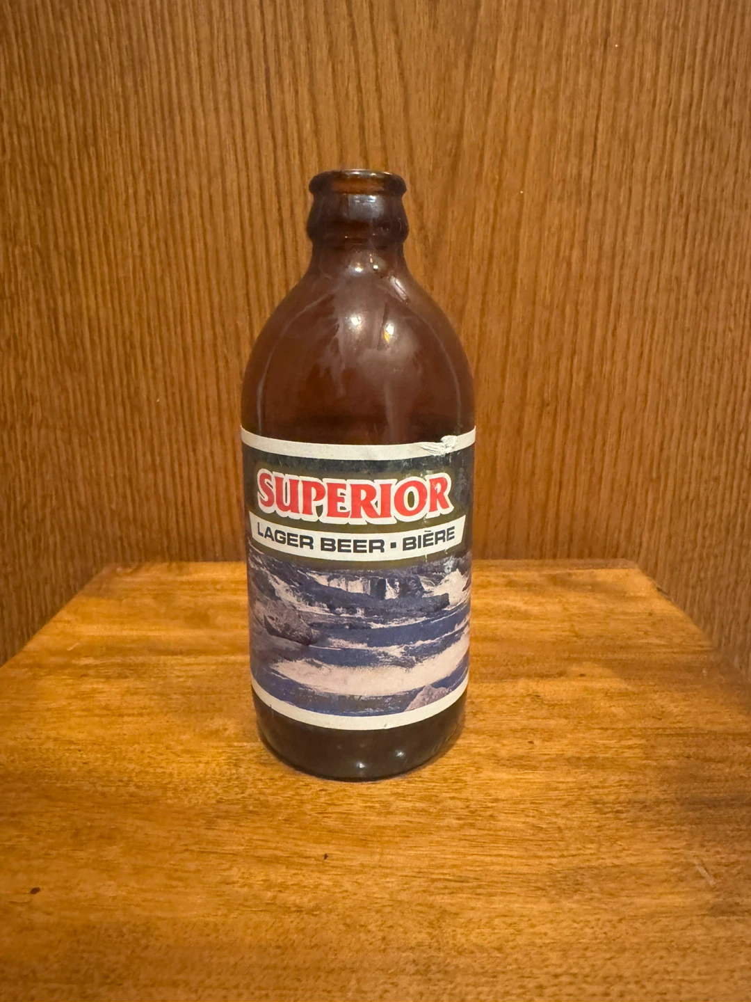 Vintage Superior Lager Stubby Beer Bottle