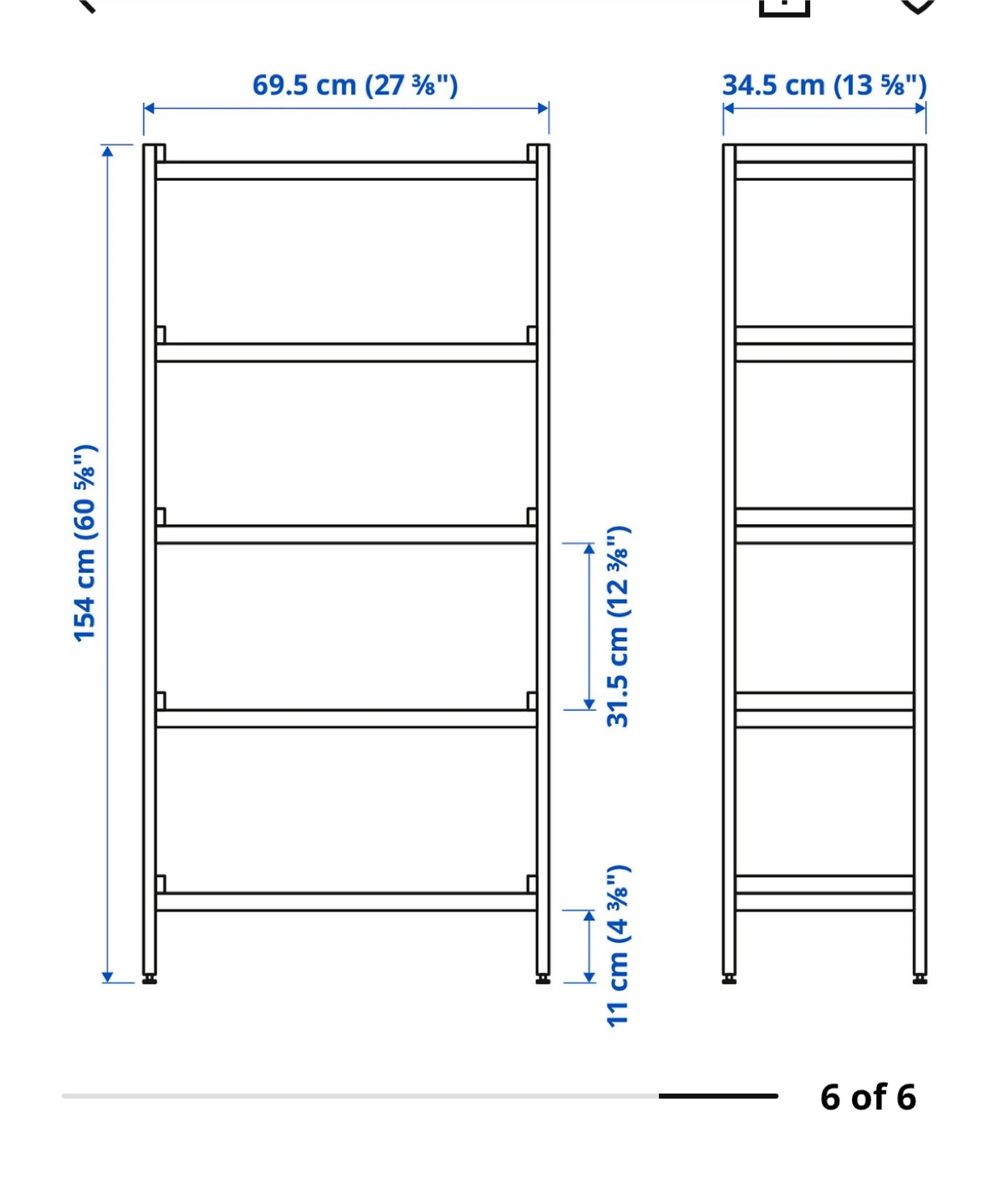 IKEA Shelf Unit - White/Wood - photo 5