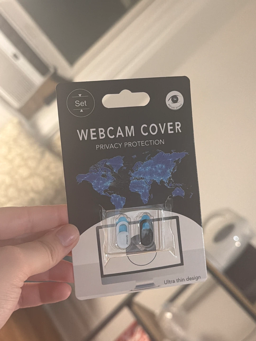 NEW - 2-Pack Webcam Cover Privacy Protection Set