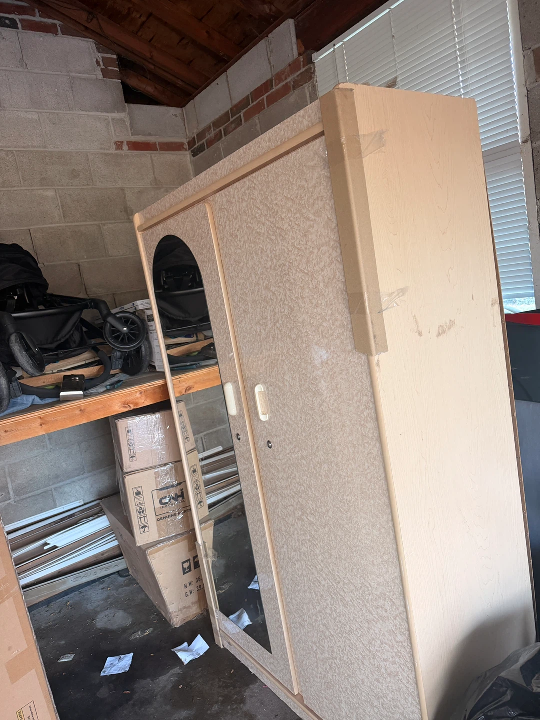 Two-Door Wardrobe with Mirror(very heavy) - photo 2