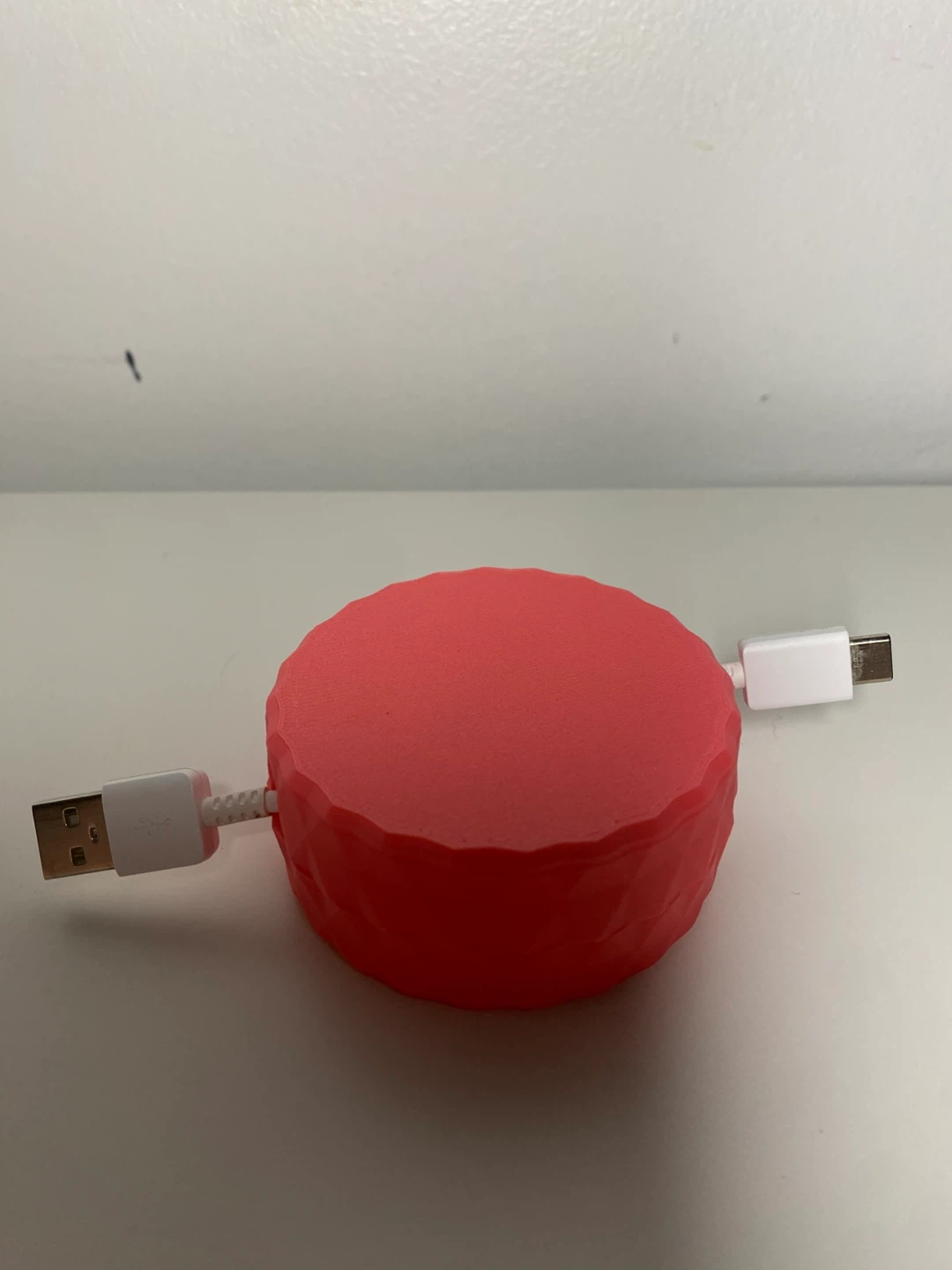 Pink Portable USB Hub and Cable Organizer