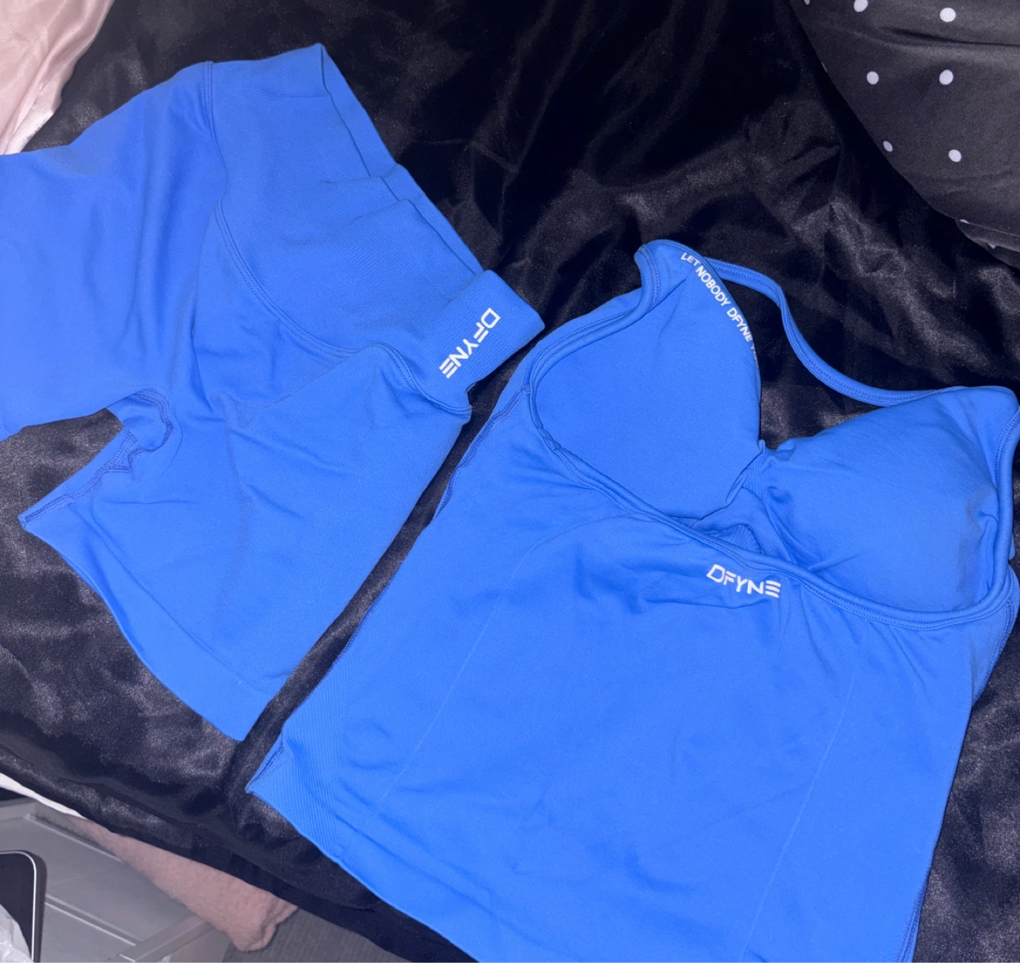 DFYNE Blue Workout Set - Sports Bra & Shorts