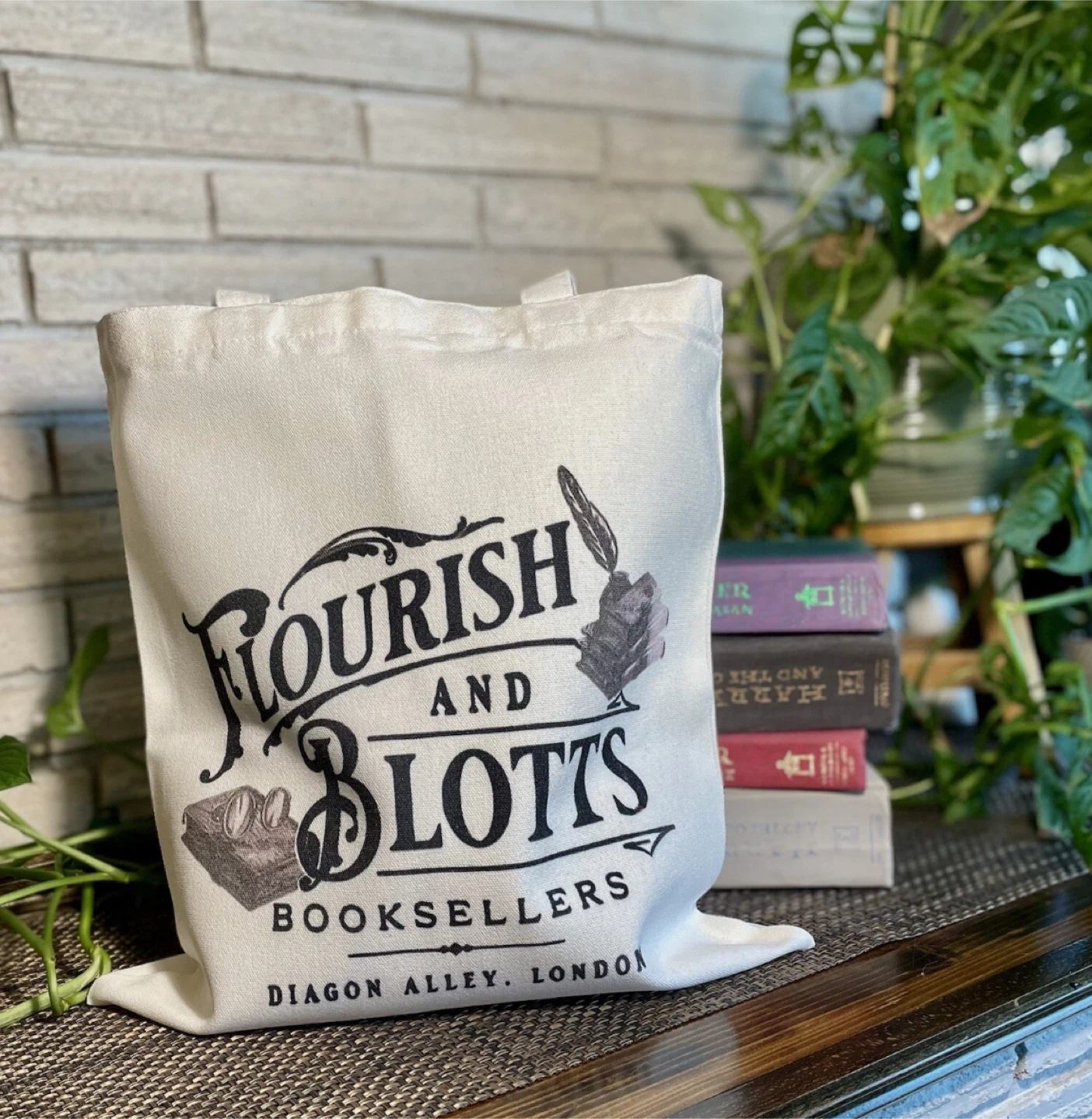Flourish and Blotts tote bag new