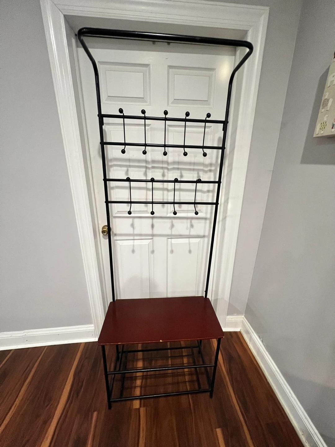 Hall Tree with Bench and Coat Hooks