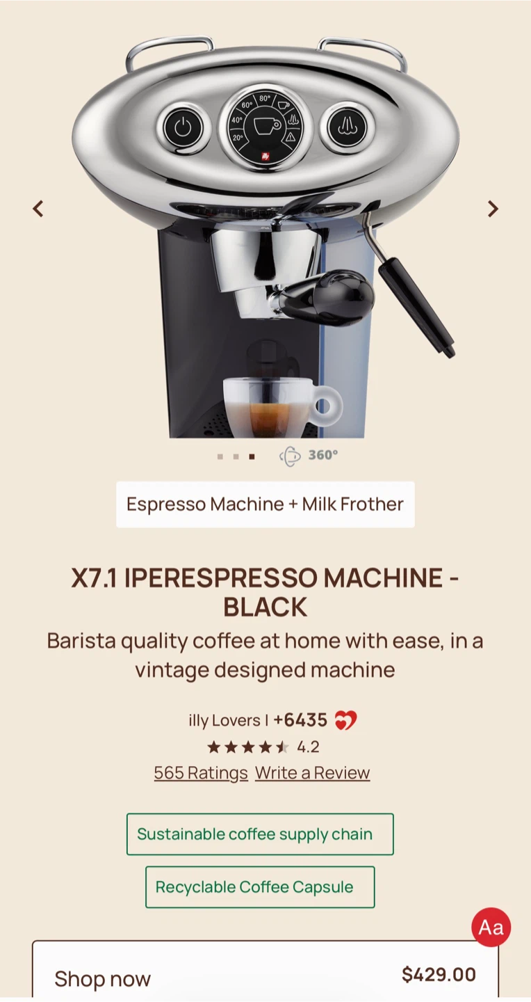 illy x7.1 iperespresso machine + milk frother  - black - photo 3