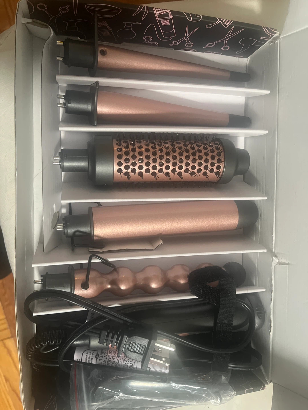 Rose Gold Hair Curling Wand Set