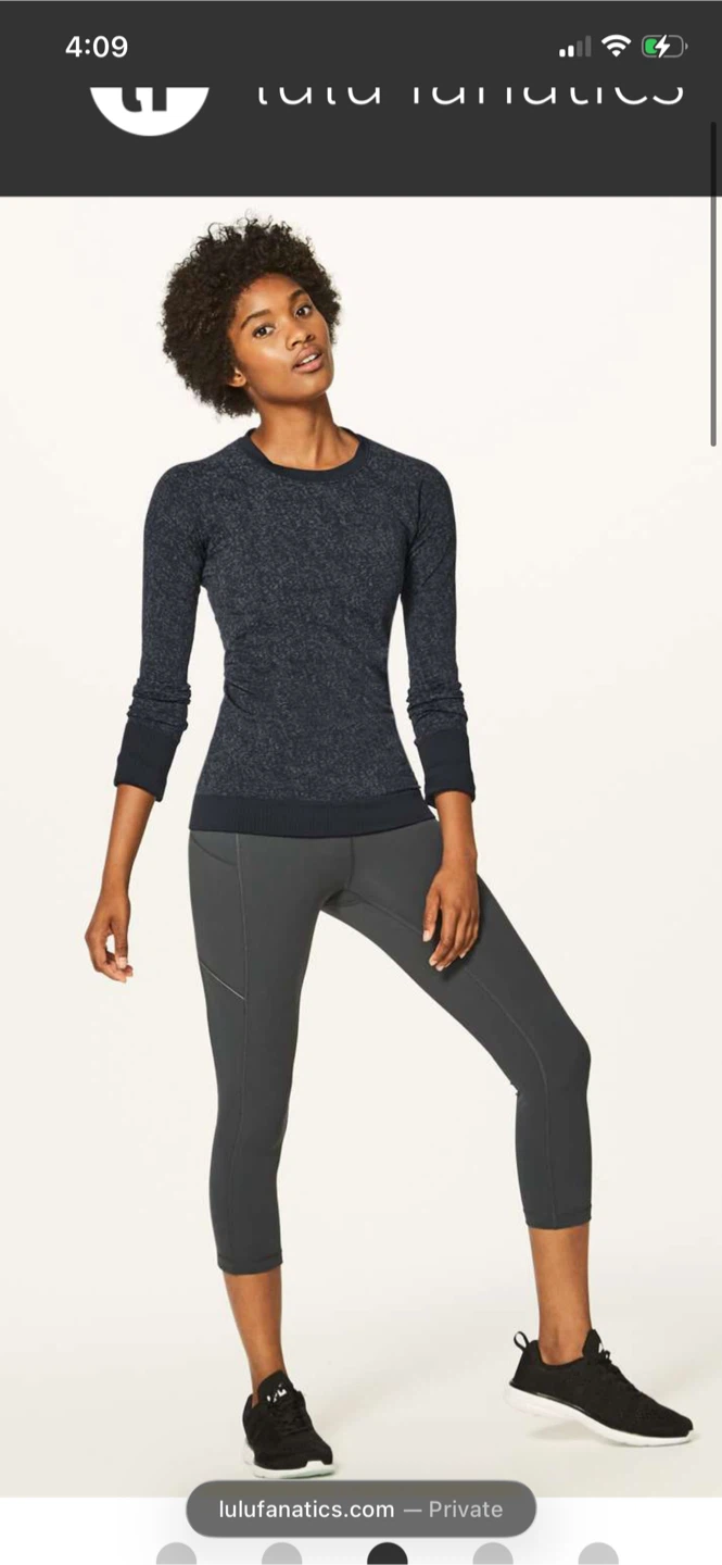 Lululemon Rest Less Pullover Black / Dark Cast size 8 NWOT