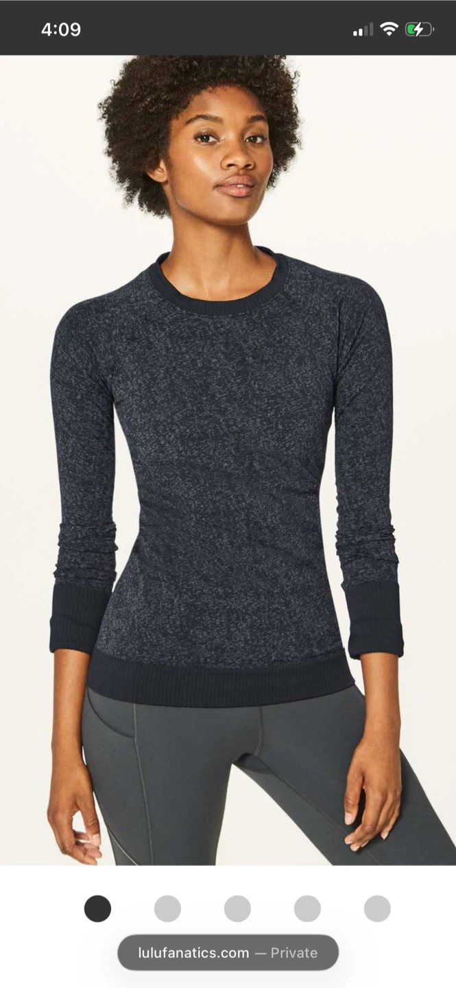 Lululemon Rest Less Pullover Black / Dark Cast size 8 NWOT - photo 2