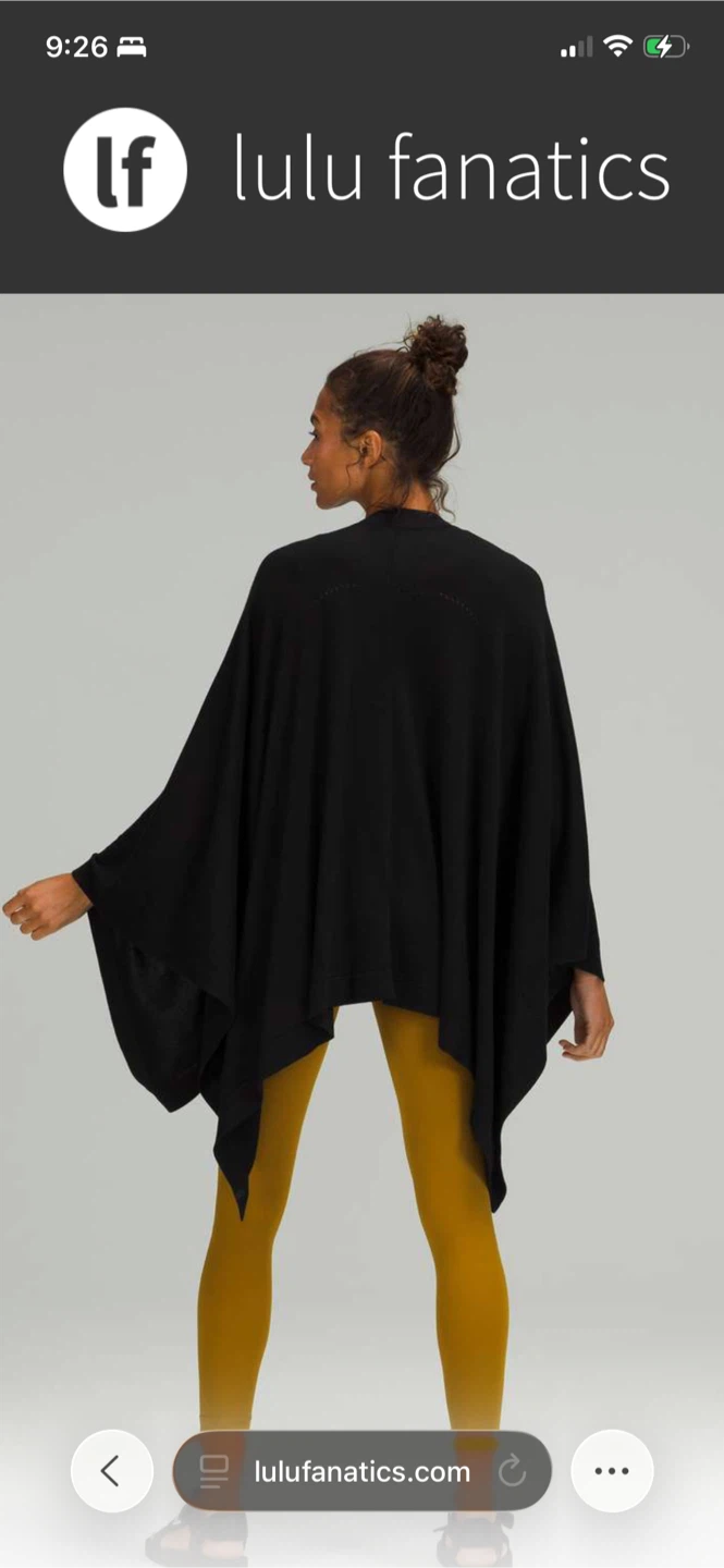 Lululemon Open Mind Wrap Black O/S NWOT