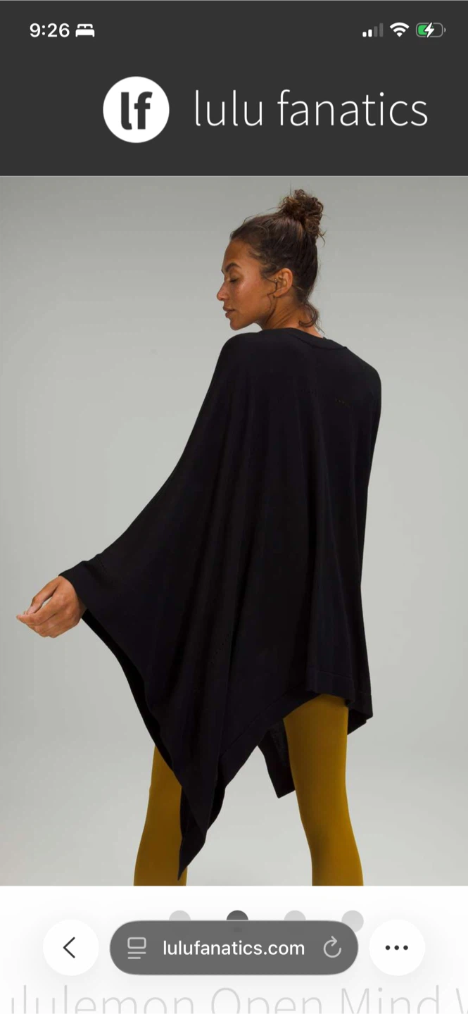 Lululemon Open Mind Wrap Black O/S NWOT - photo 2