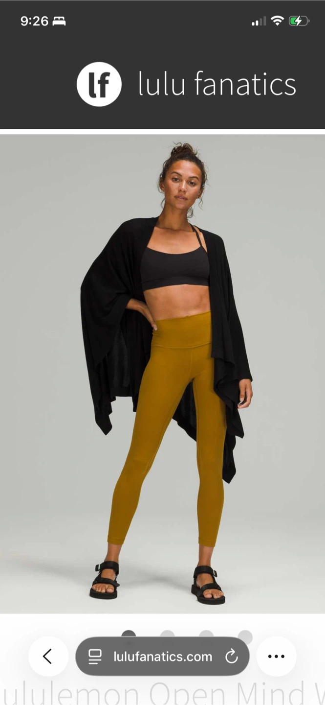 Lululemon Open Mind Wrap Black O/S NWOT - photo 4