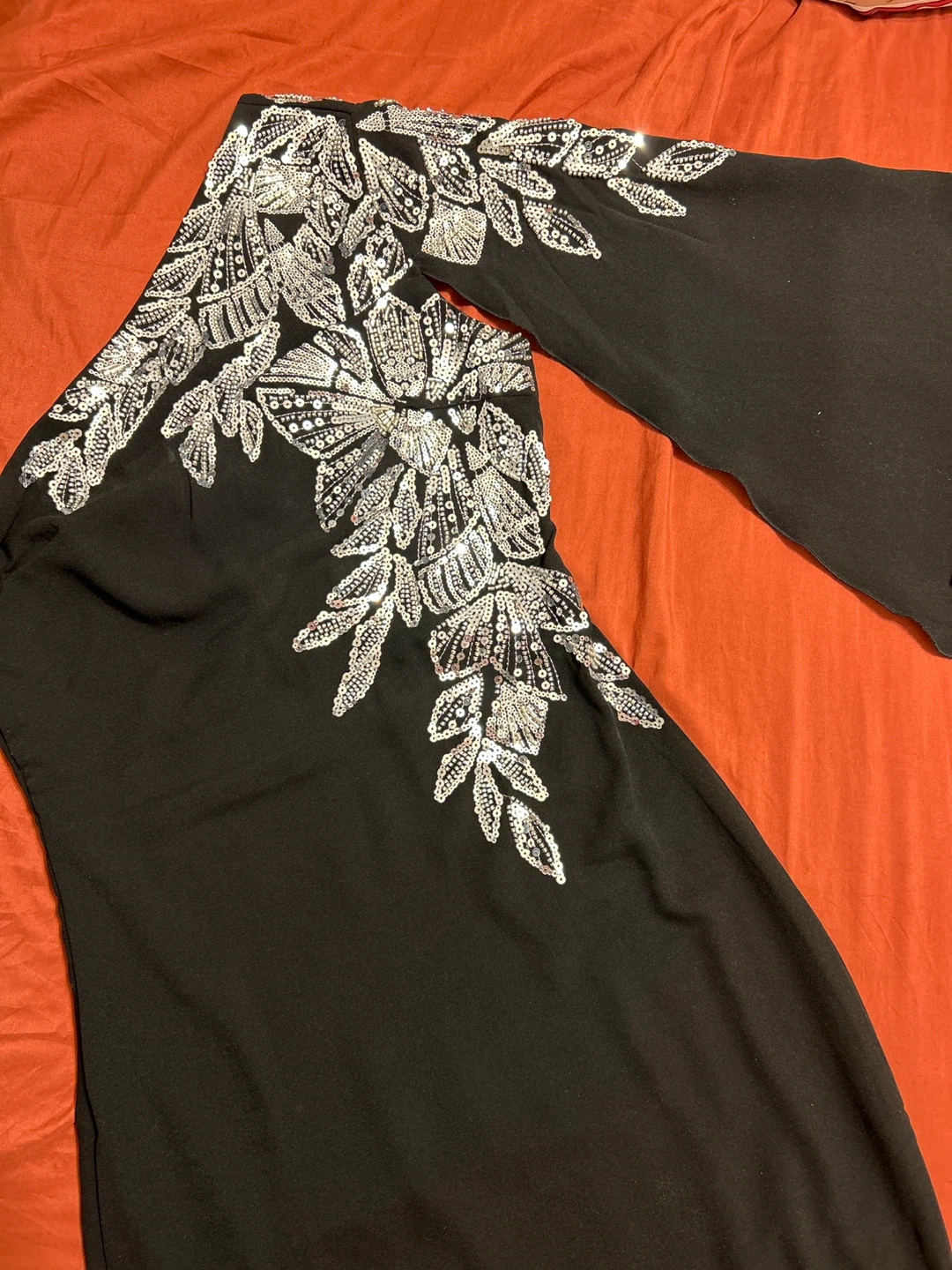 BABEYOND Black Sequin Embellished Dress Size 6 - photo 2