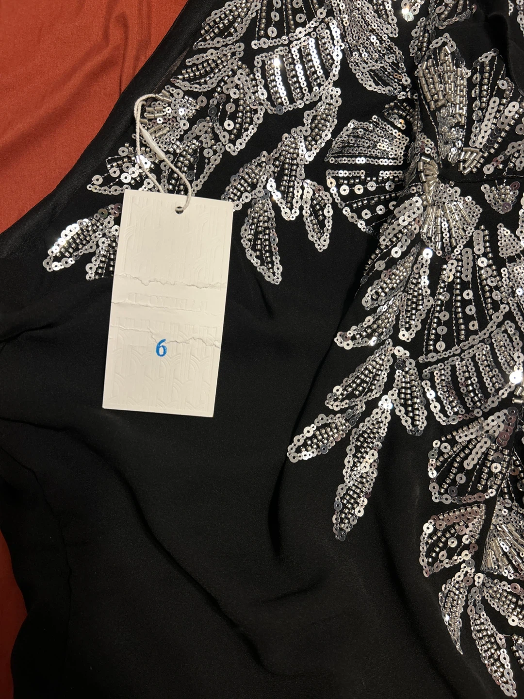 BABEYOND Black Sequin Embellished Dress Size 6 - photo 4