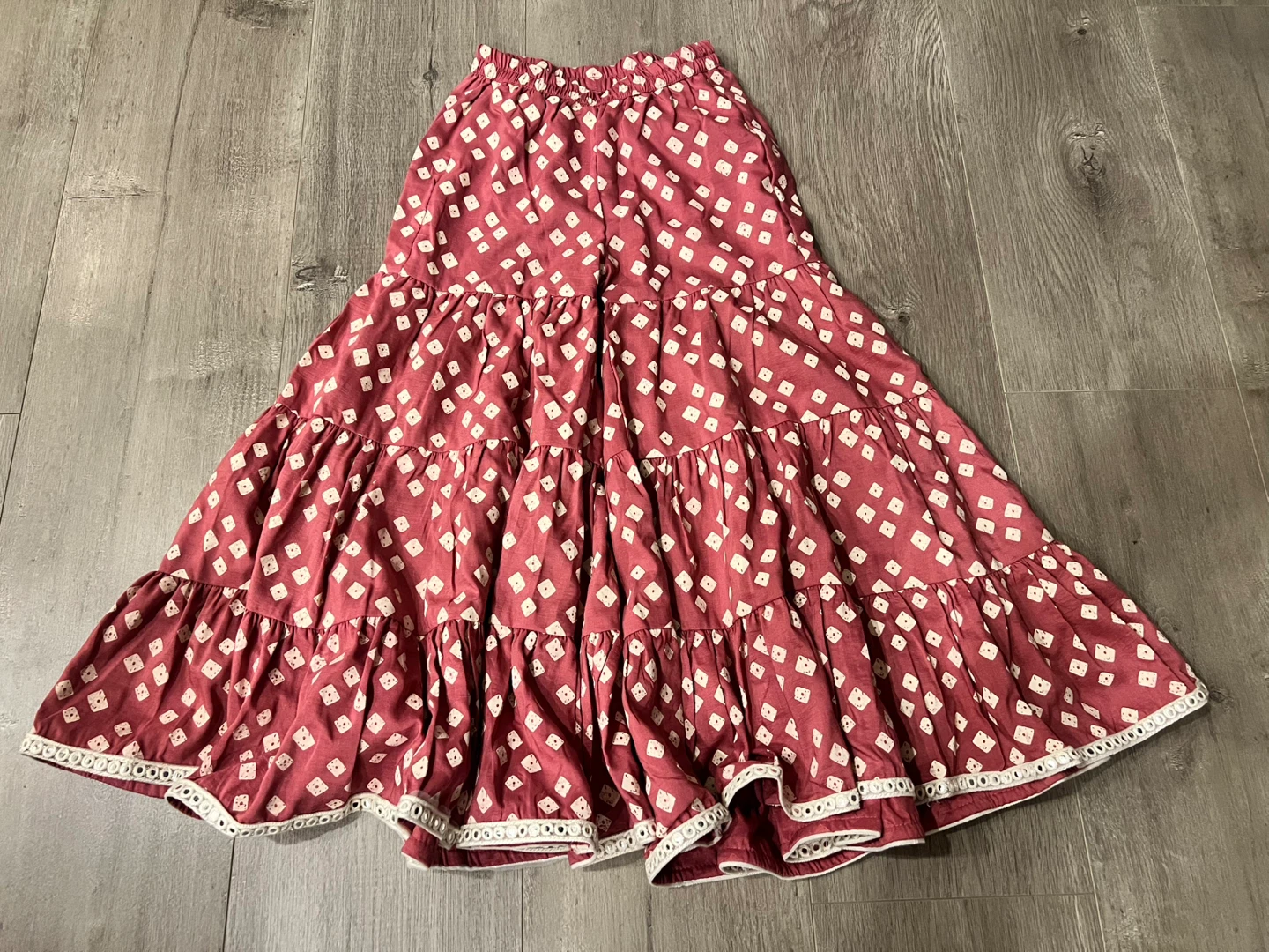 Boho Tiered Palazzo Pants Girls 5/6/7 Years - photo 2