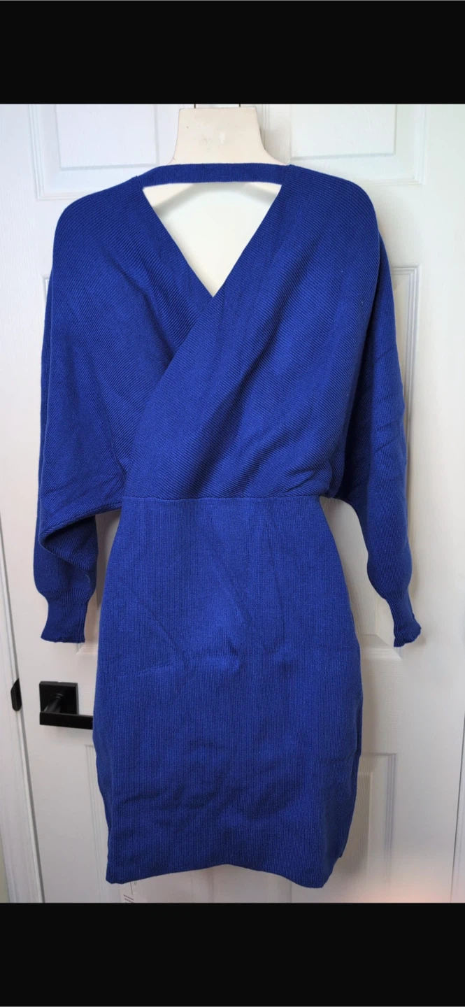 NEW! Zonsaoja Sexy V Neck Backless Wrap Knit Mini Dress - photo 5
