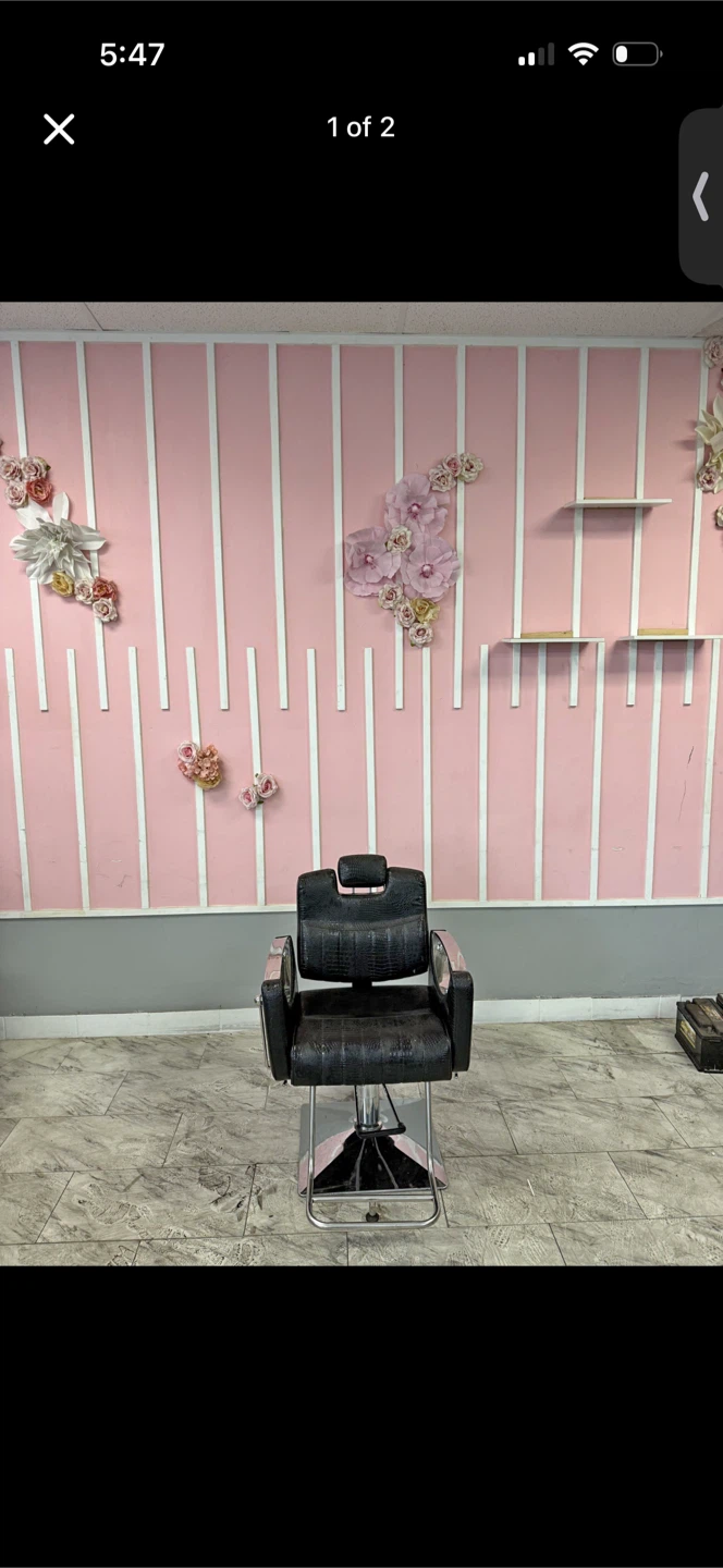 Black Hydraulic reclined Styling Chair