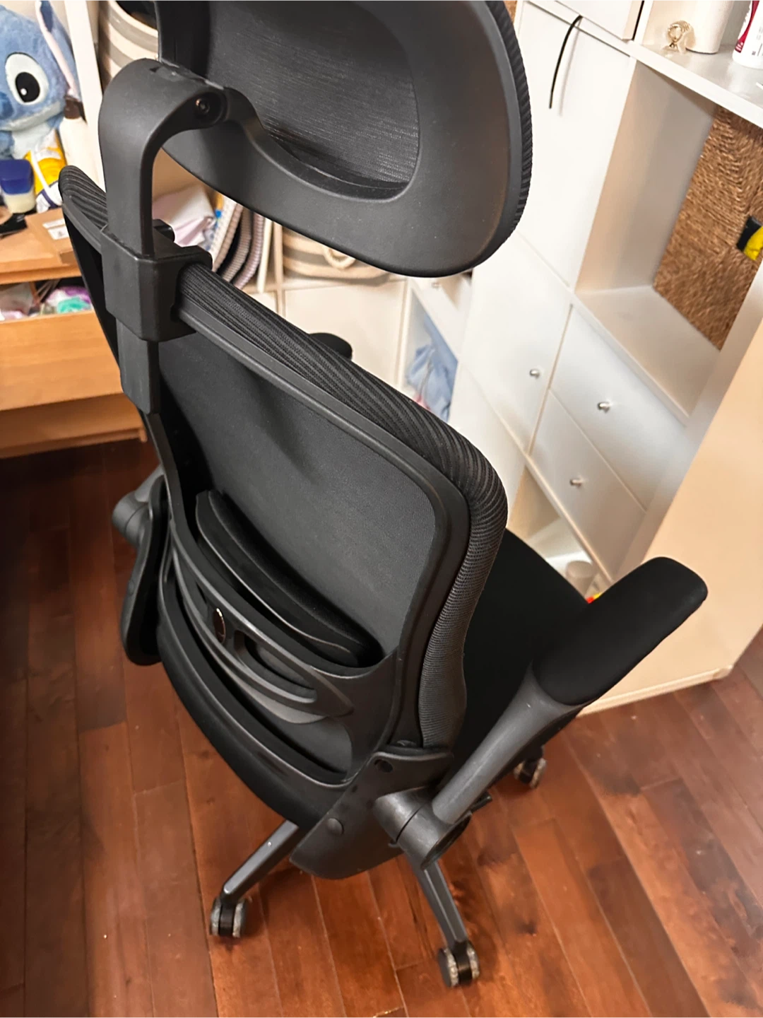 Black Ergonomic Office Chair with Headrest - photo 5
