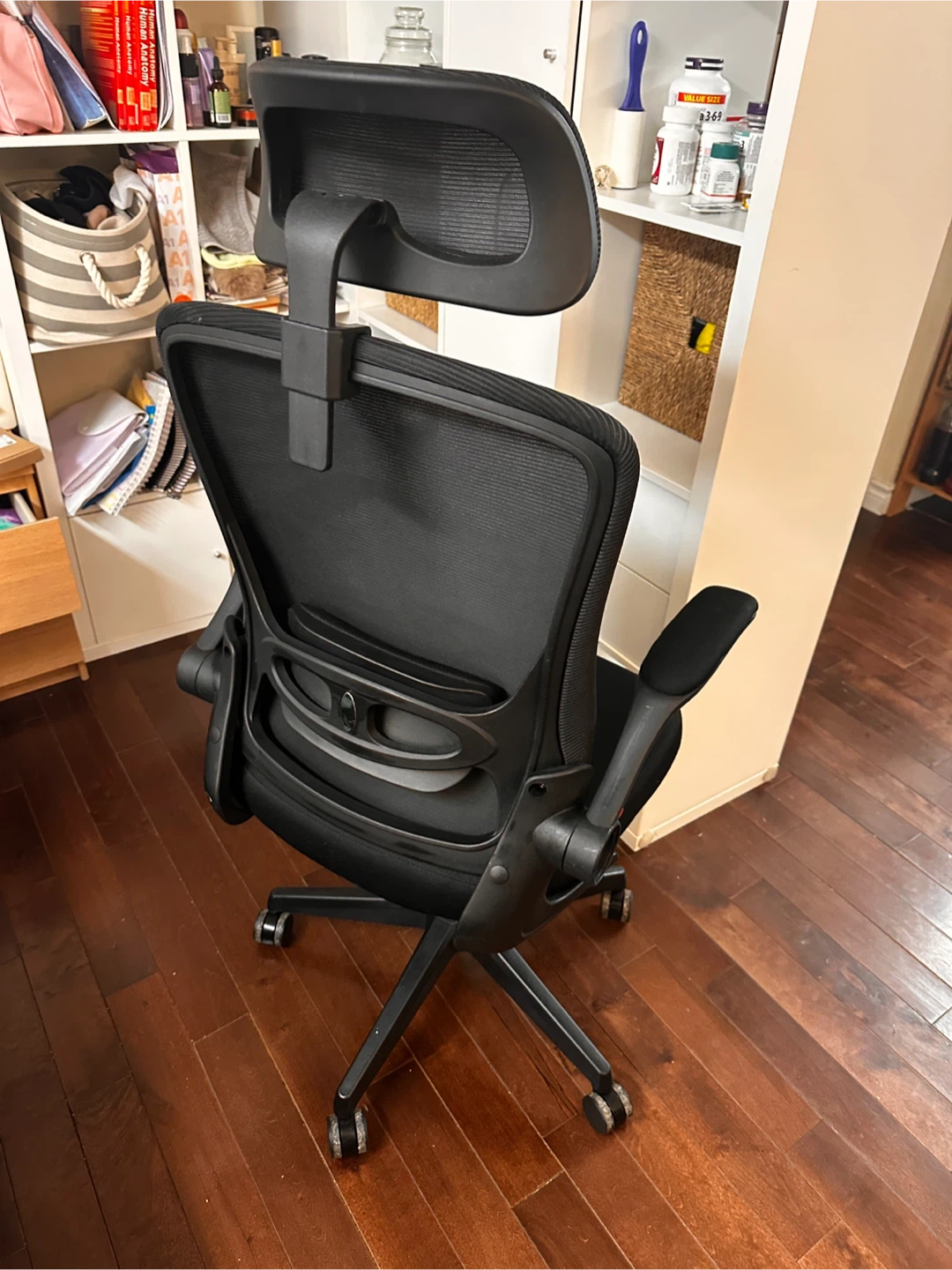 Black Ergonomic Office Chair with Headrest - photo 4