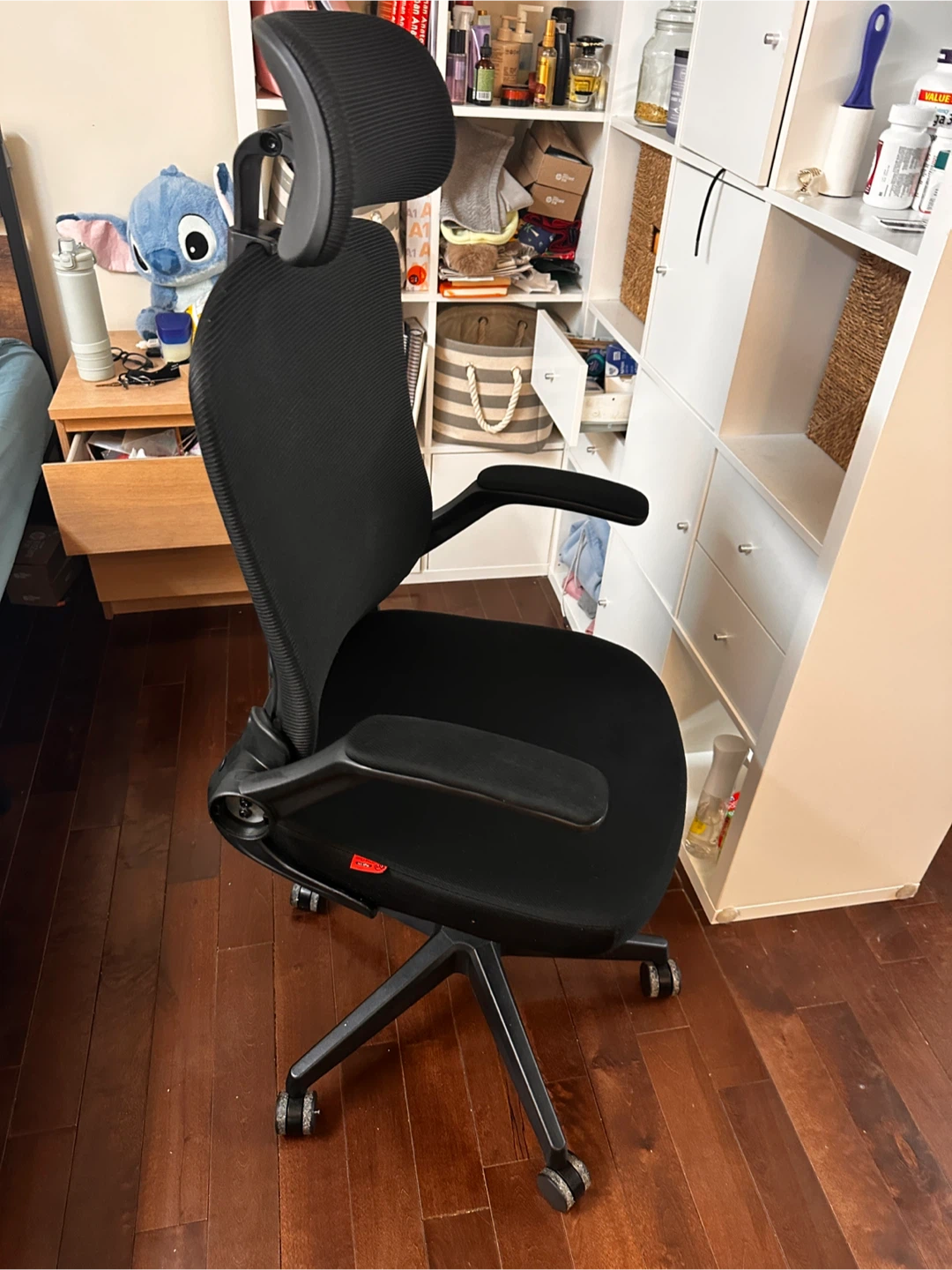 Black Ergonomic Office Chair with Headrest - photo 3