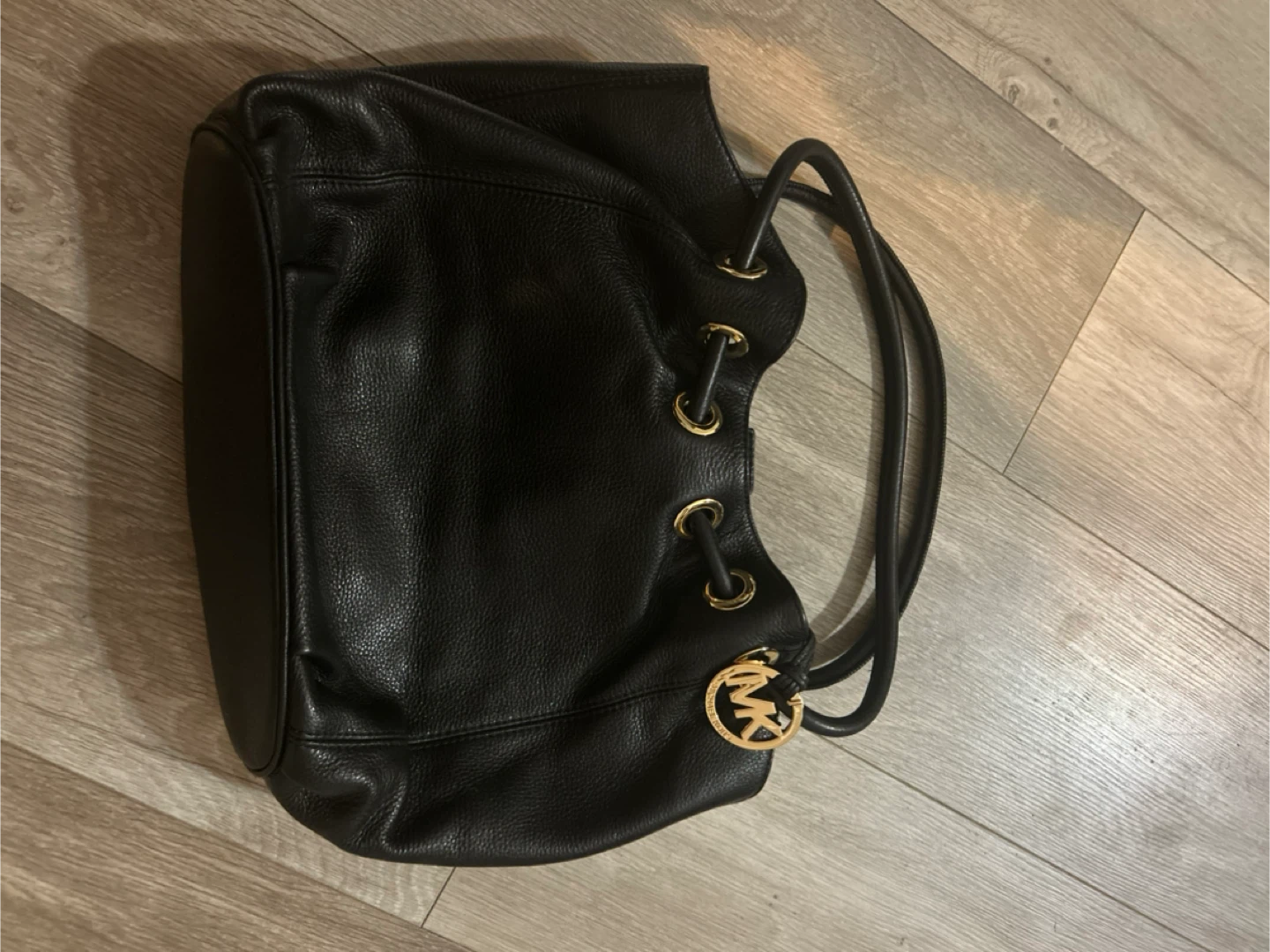 Michael Kors Black Leather Tote Bag
