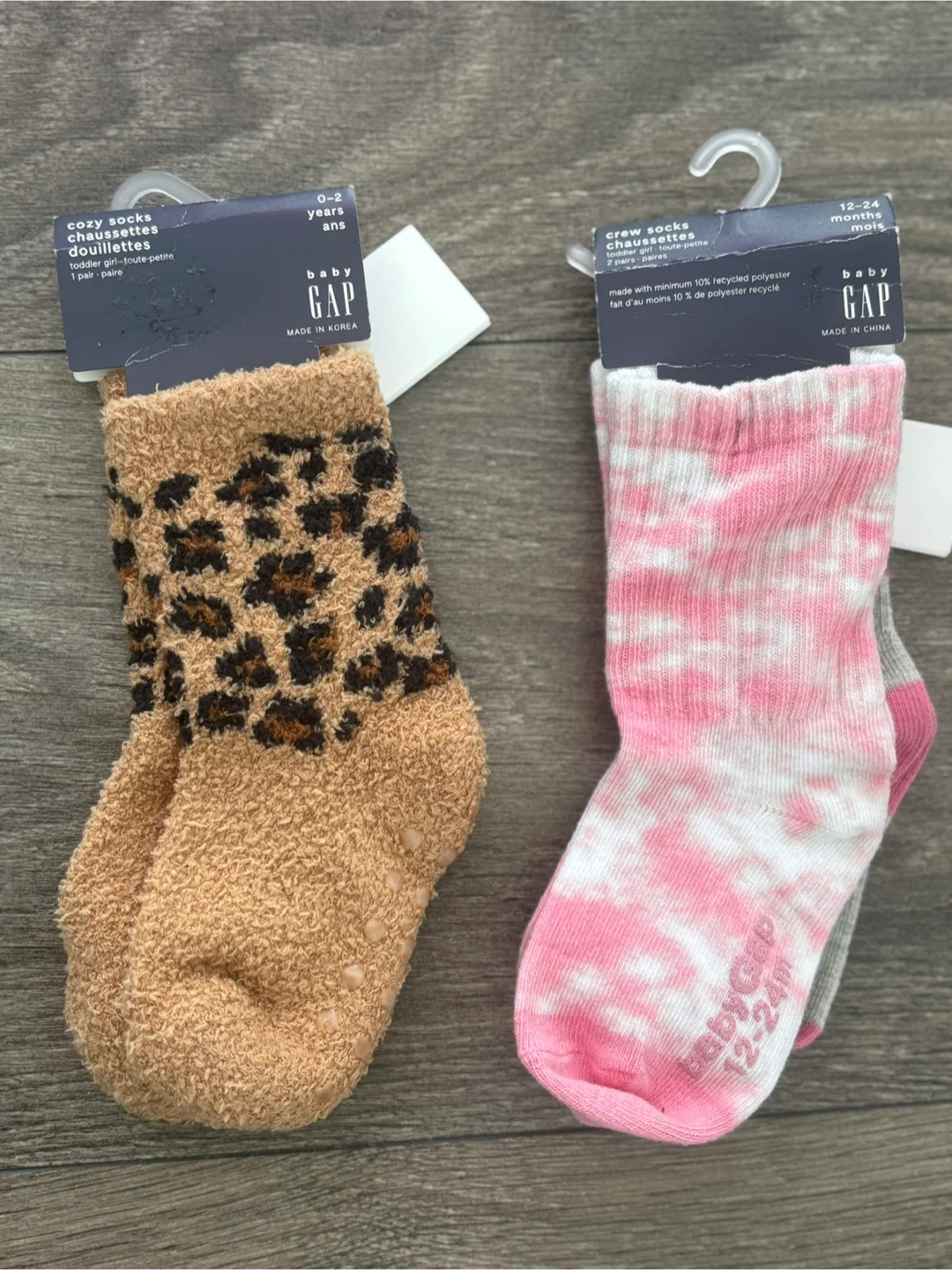 Baby Gap Socks - Cozy Leopard & Tie-Dye Crew - photo 2