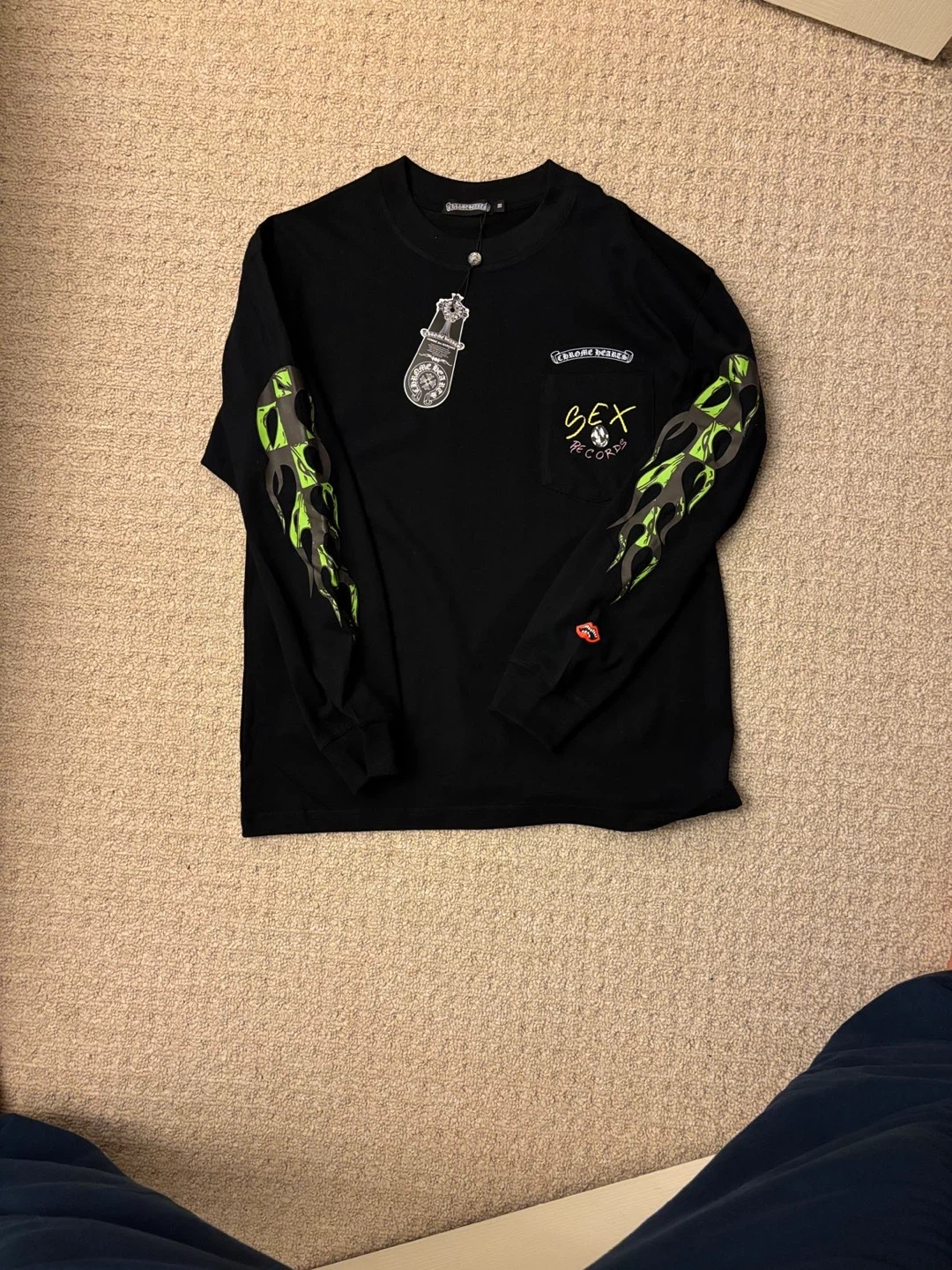 Chrome Hearts "Stay Fast" Long Sleeve T-Shirt Black