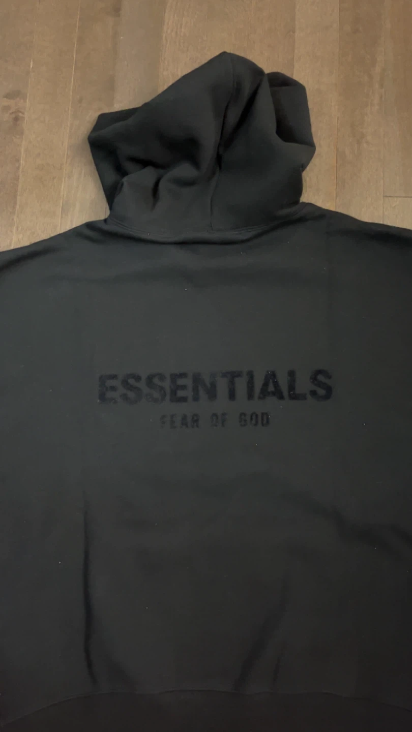 Fear of God Essentials Black Hoodie Size L - photo 3