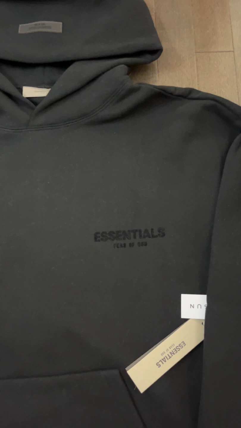 Fear of God Essentials Black Hoodie Size L - photo 2
