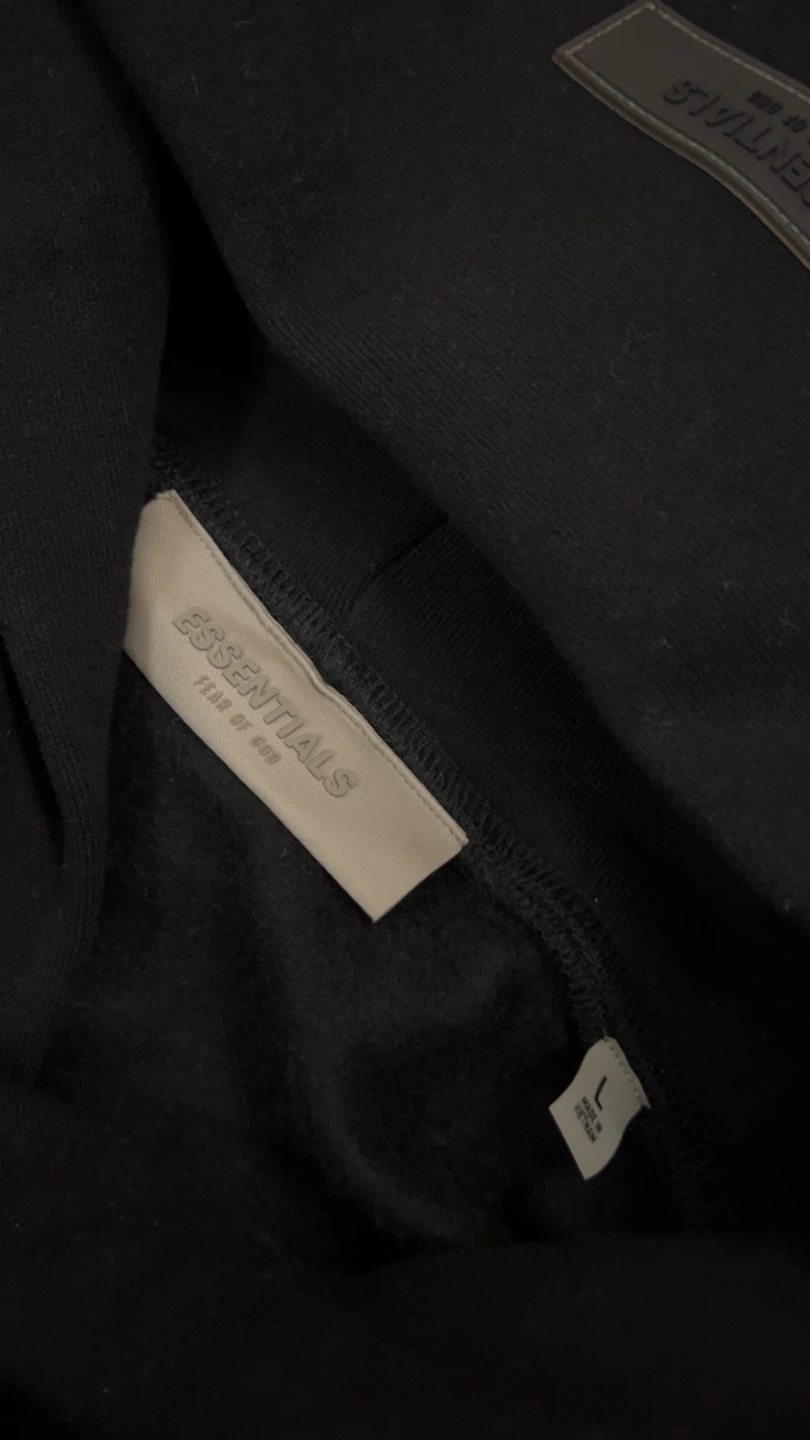 Fear of God Essentials Black Hoodie Size L - photo 4