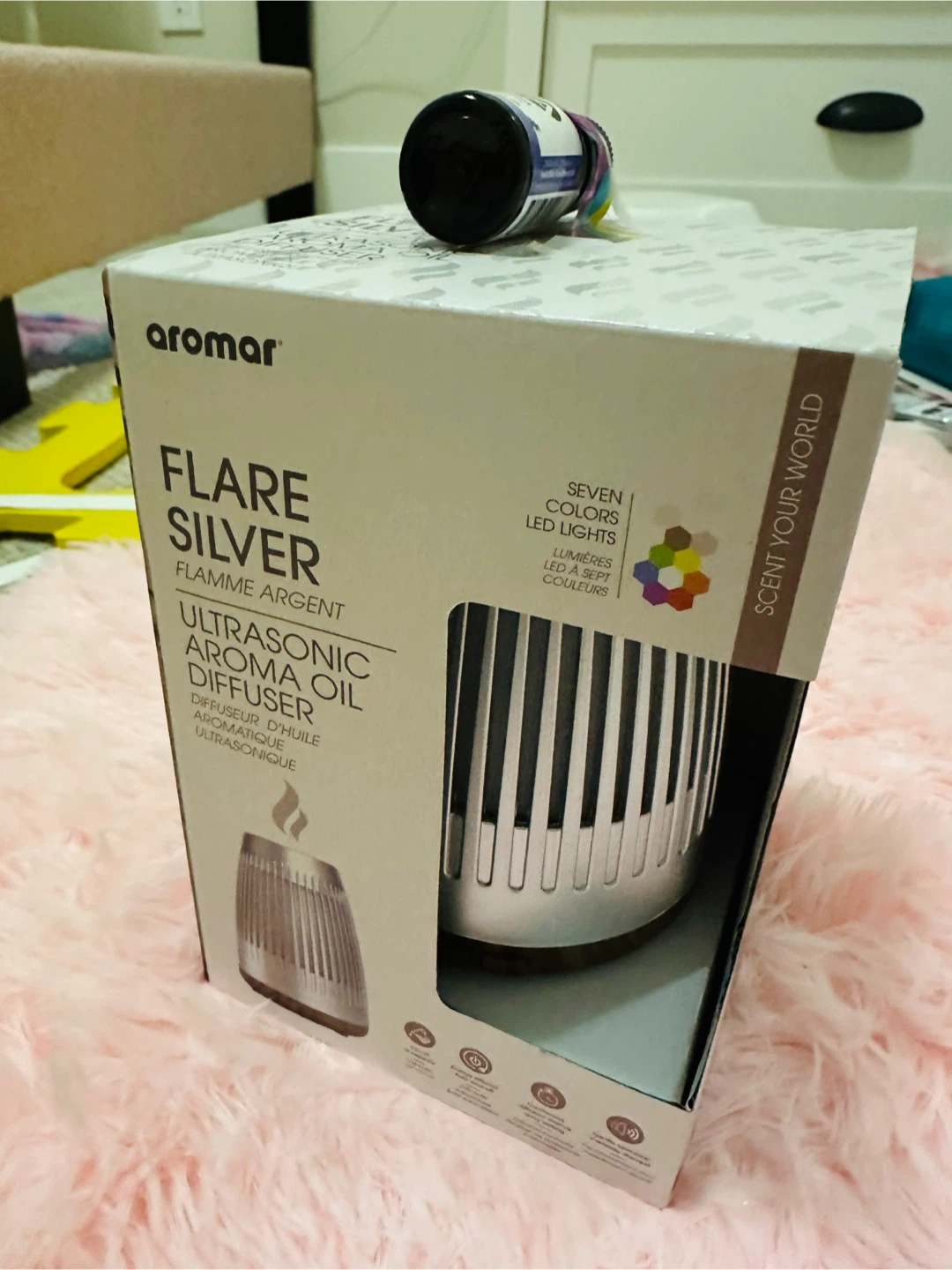 Aromar Flare Silver Ultrasonic Aroma Oil Diffuser