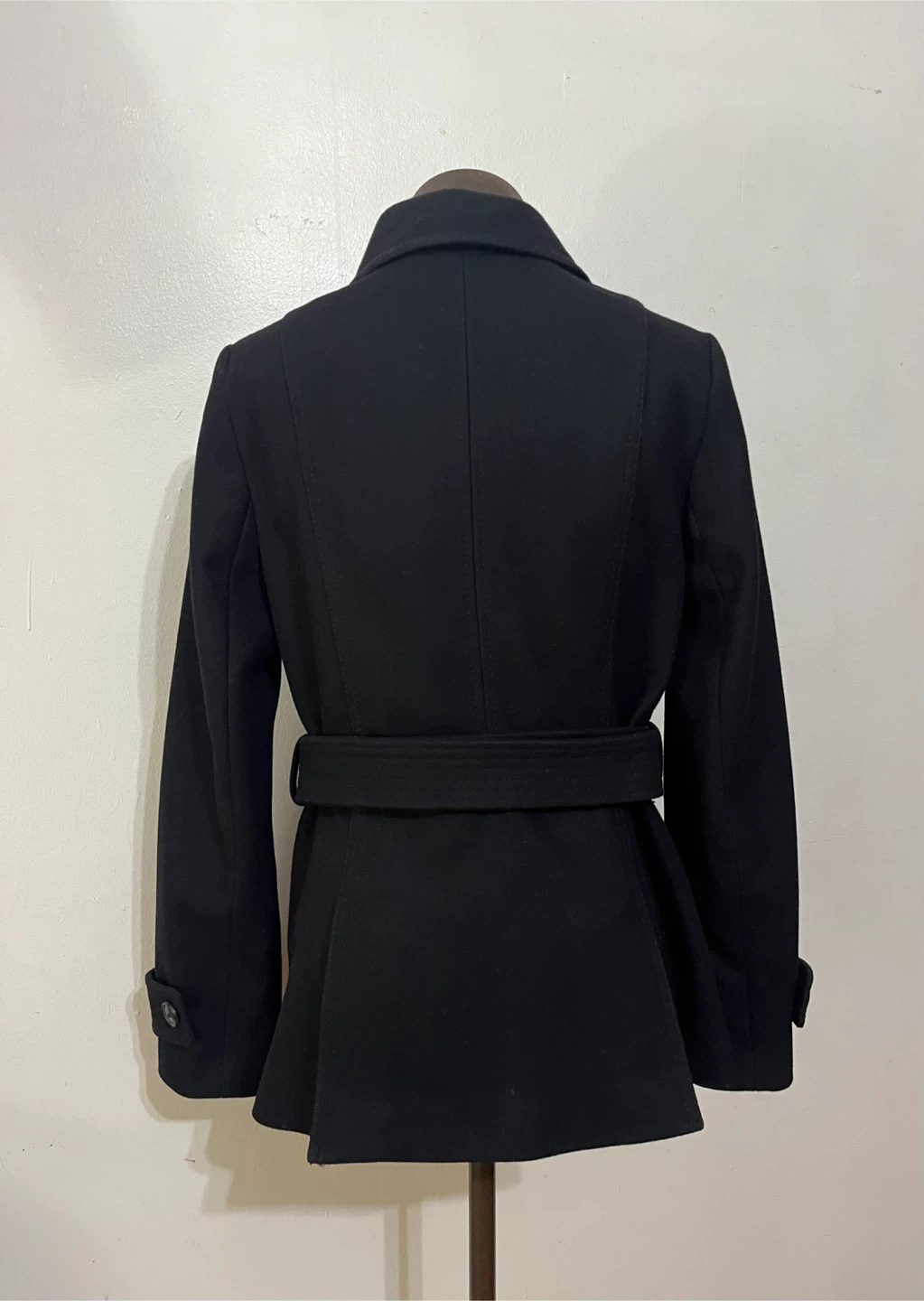 Banana Republic Black Wool Blend Trench Coat Size 2 - photo 3