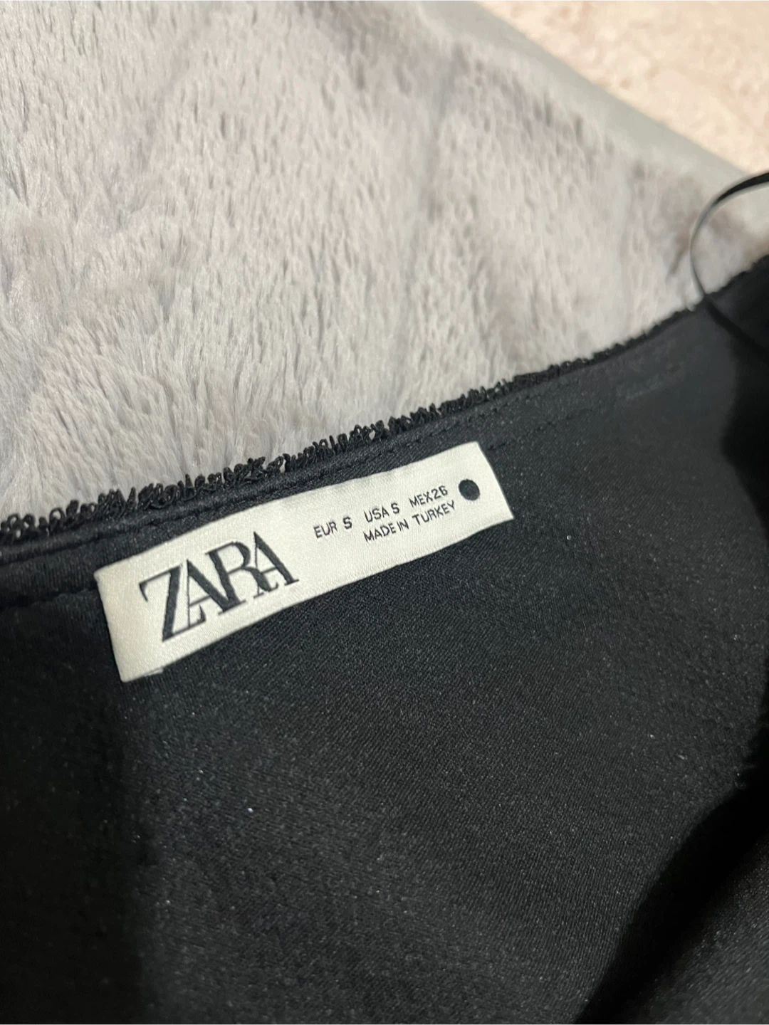 ZARA Black One-Shoulder Mini Dress Size Small - photo 3